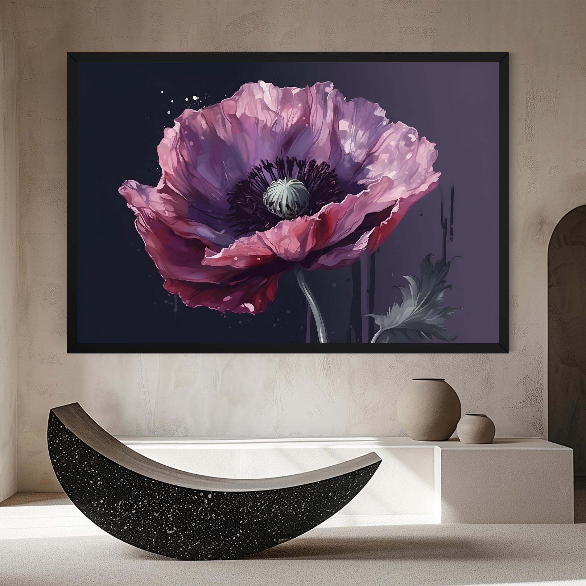 Tablou Canvas Light Purple Poppy mockup 8