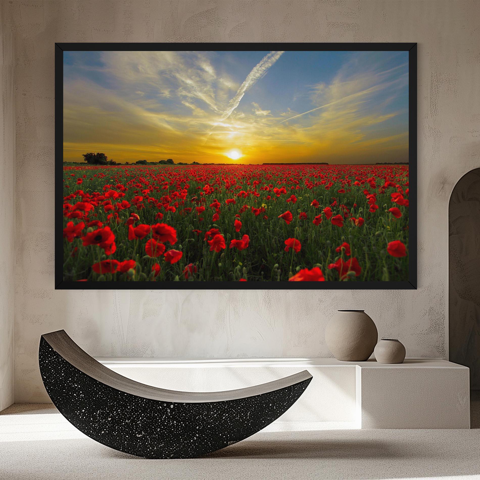 Tablou Canvas Poppies Sunset mockup 8