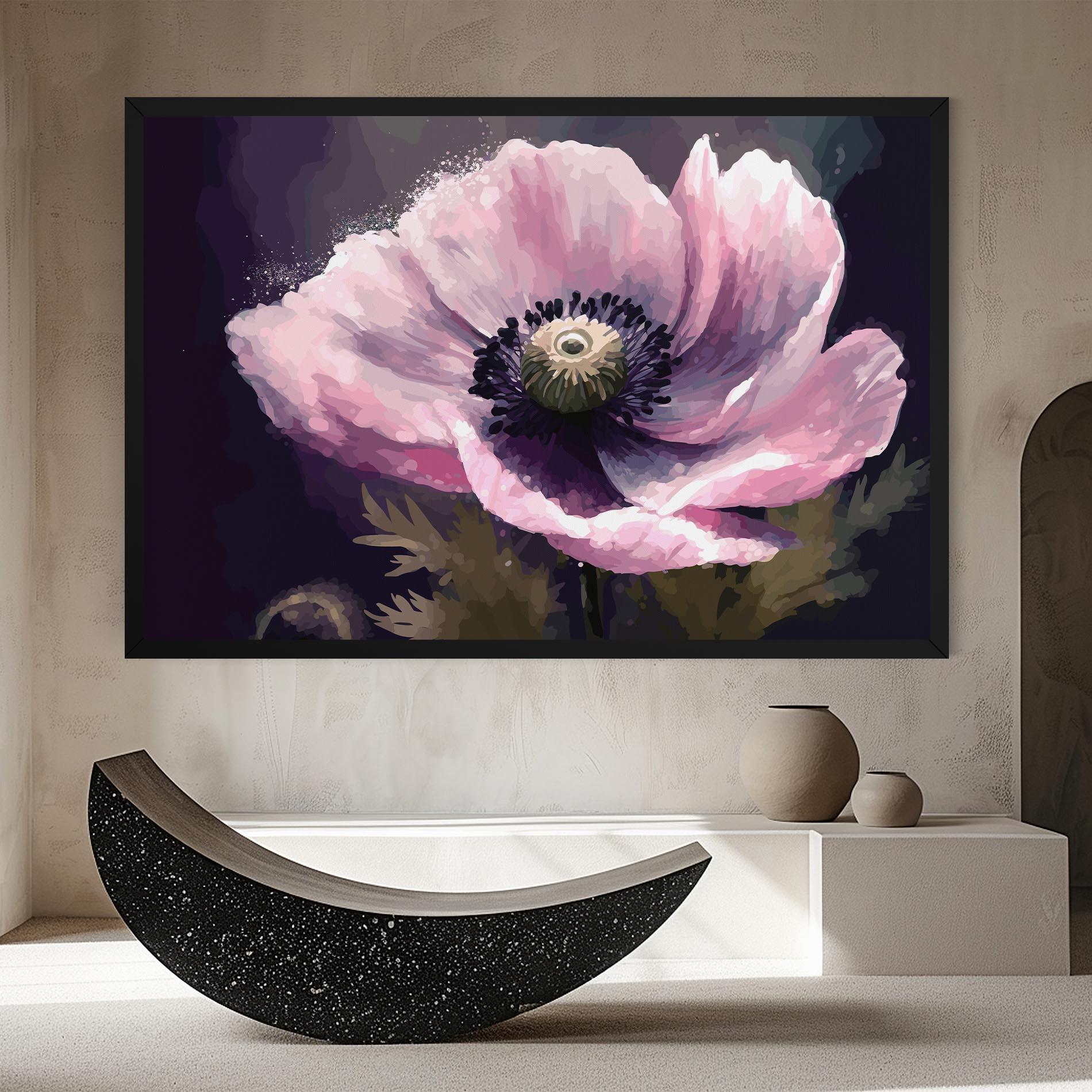 Tablou Canvas Pretty Pink Poppy mockup 8