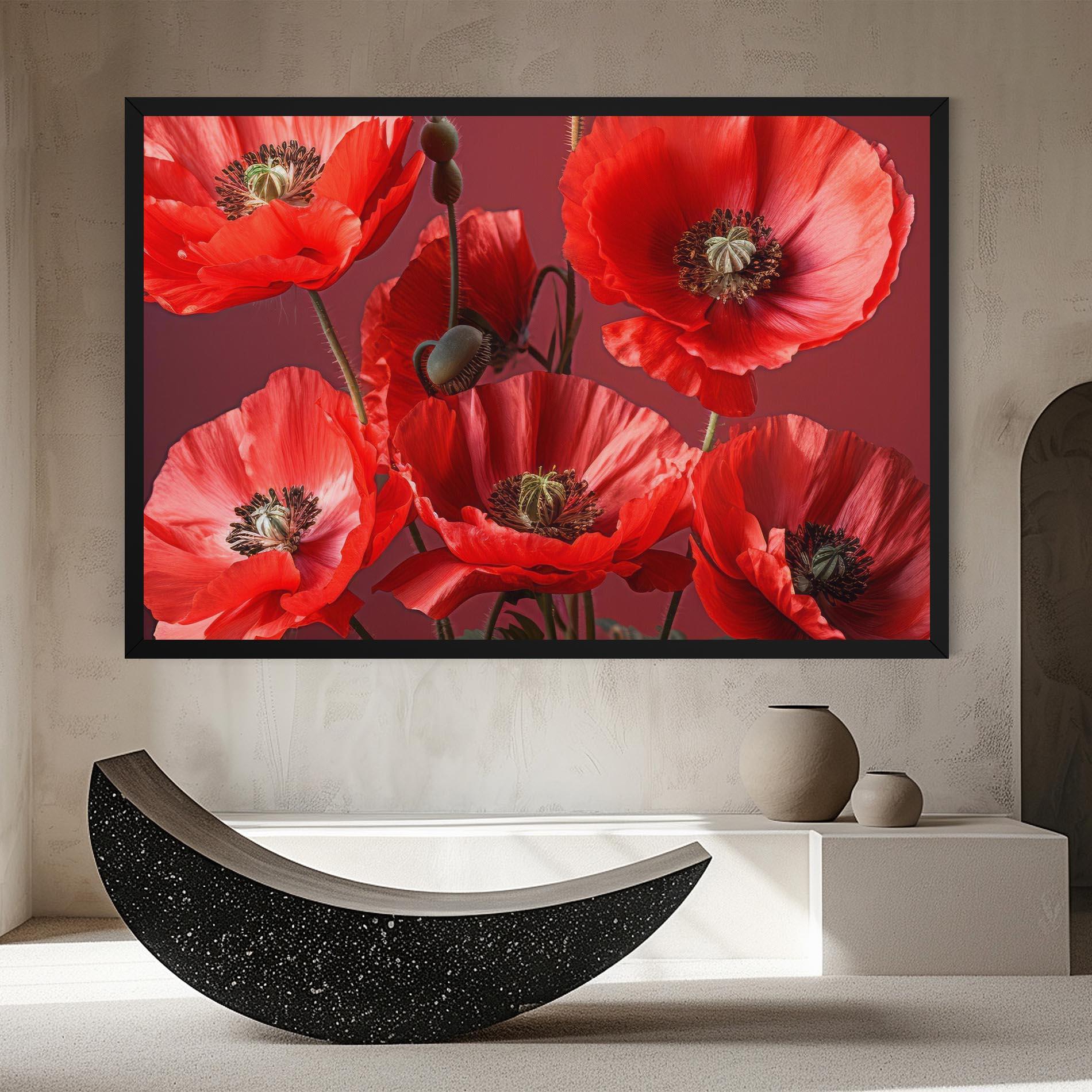 Tablou Canvas Red Poppies mockup 8