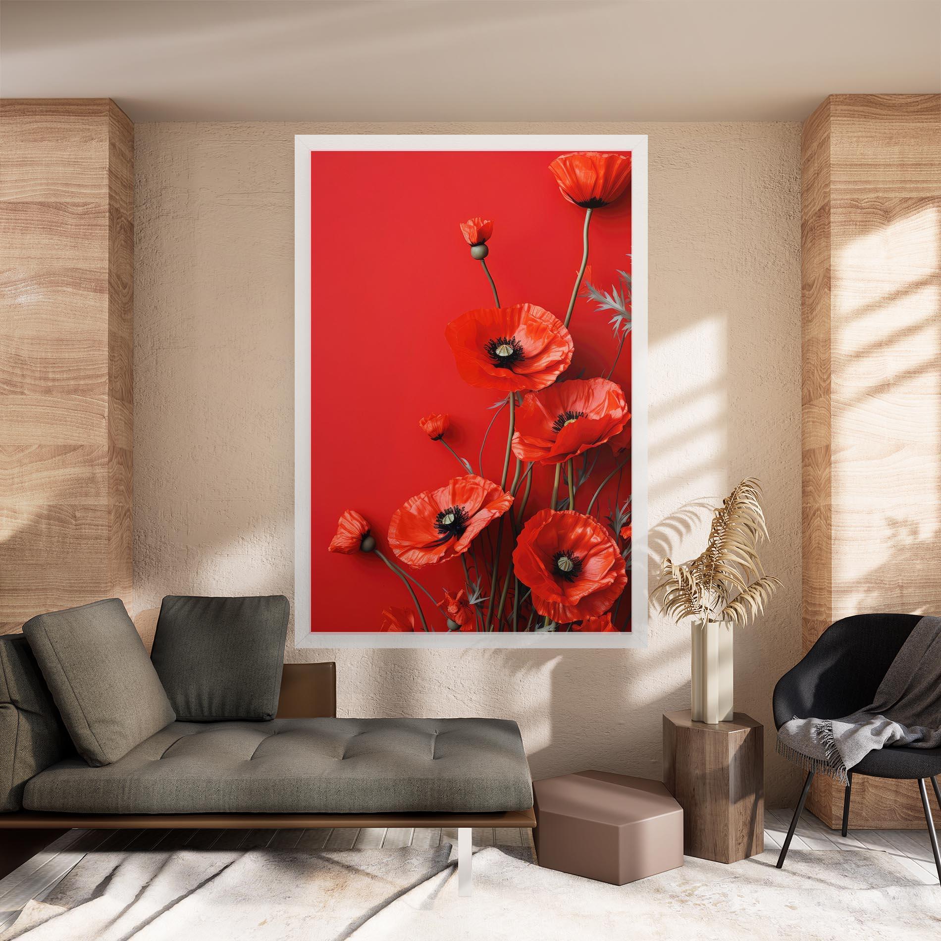 Tablou Canvas Poppies On The Table mockup 8
