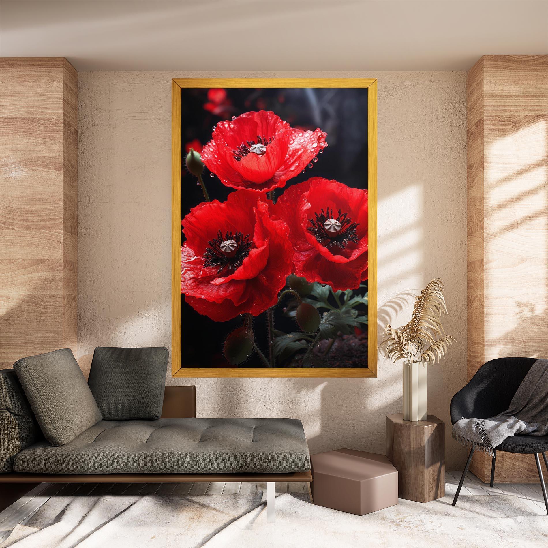 Tablou Canvas Red Poppy mockup 8