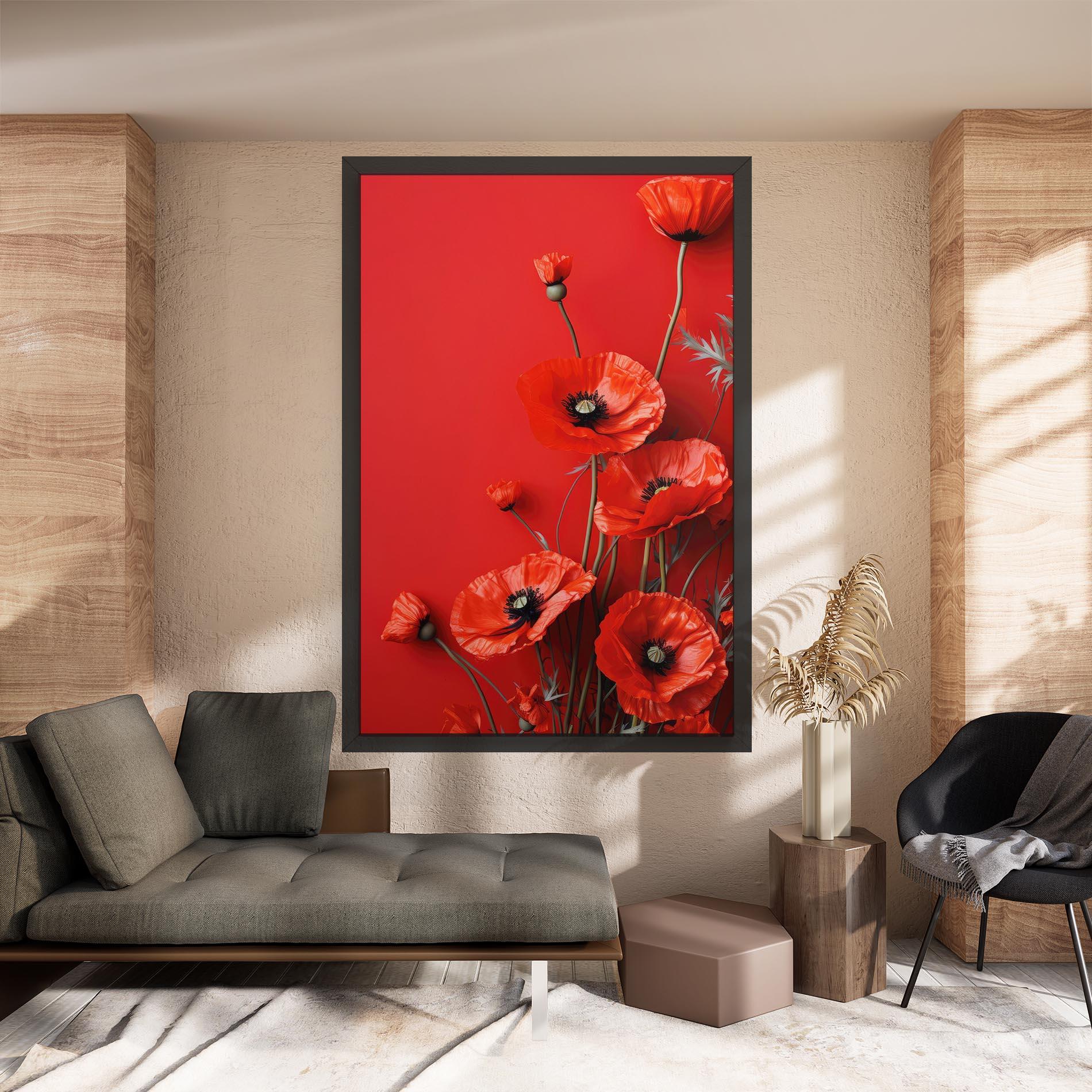 Tablou Canvas Poppies On The Table mockup 8