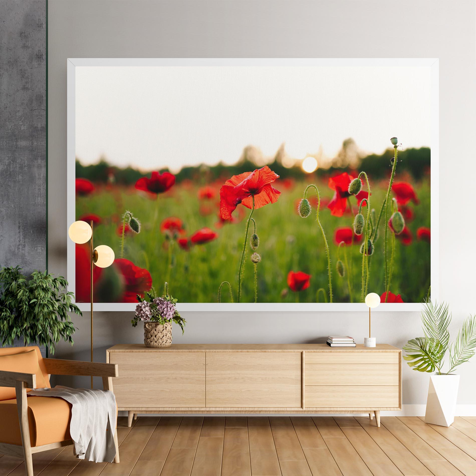 Tablou Canvas Poppies Field mockup 9