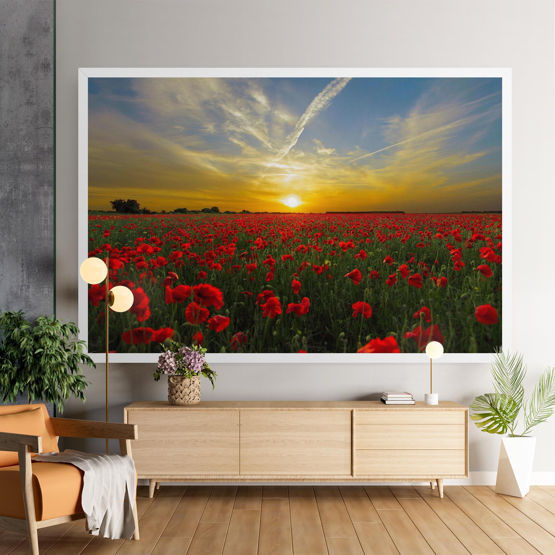 Tablou Canvas Poppies Sunset mockup 9