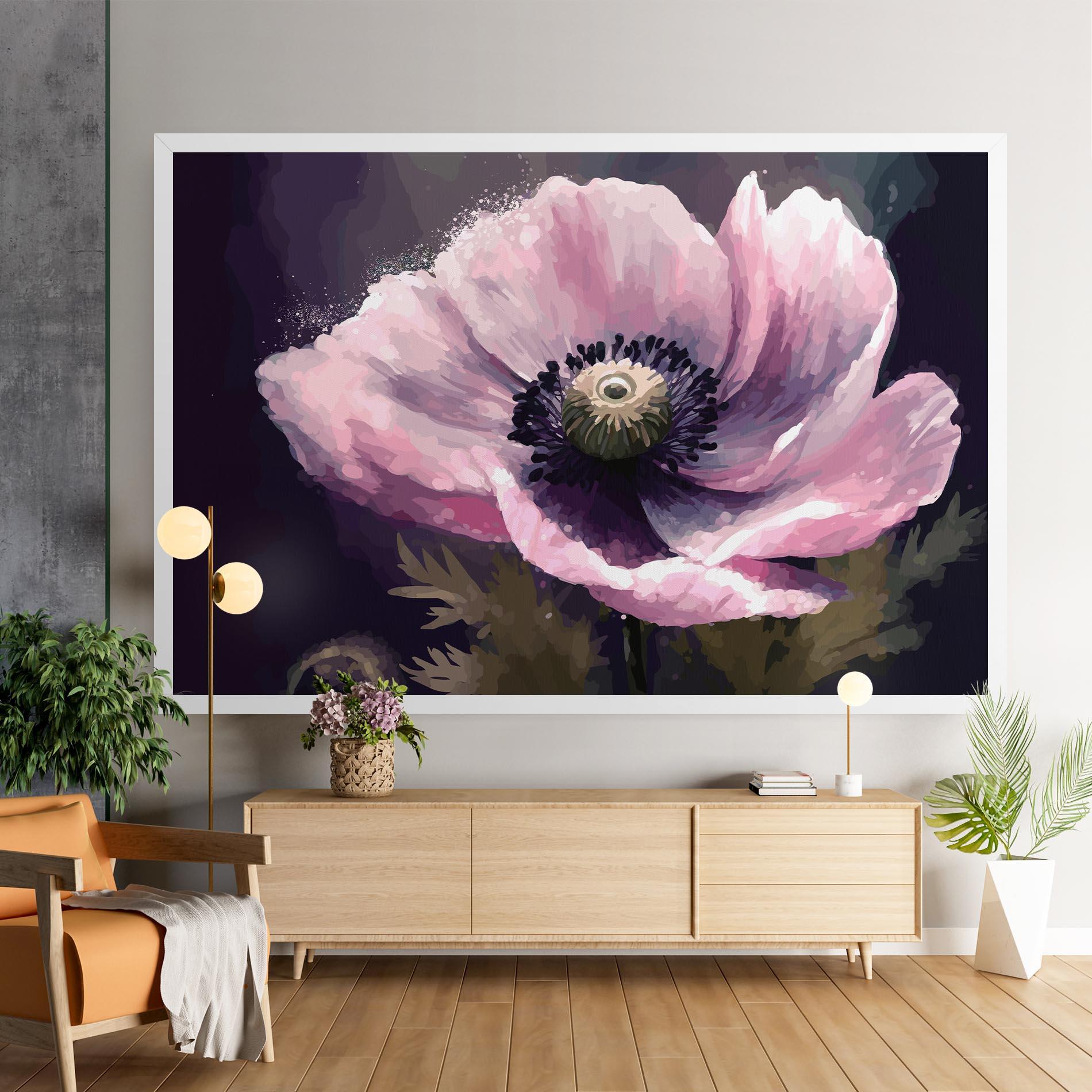Tablou Canvas Pretty Pink Poppy mockup 9