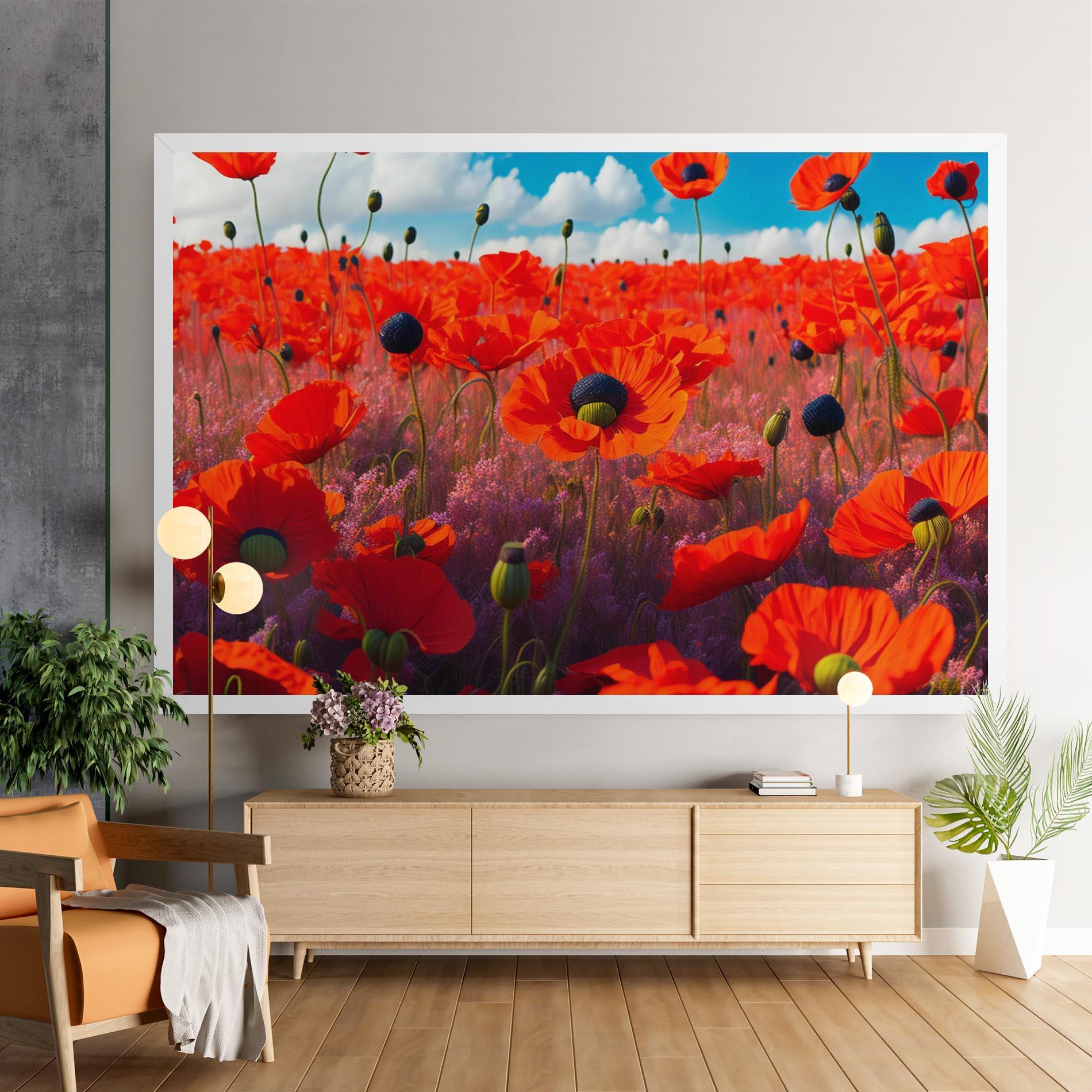 Tablou Canvas Wild Poppies mockup 9