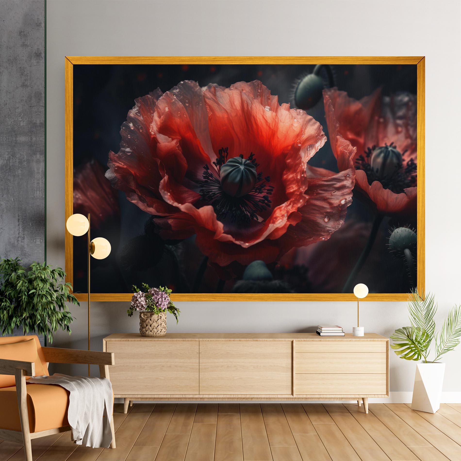 Tablou Canvas Dark Shade Poppy mockup 9