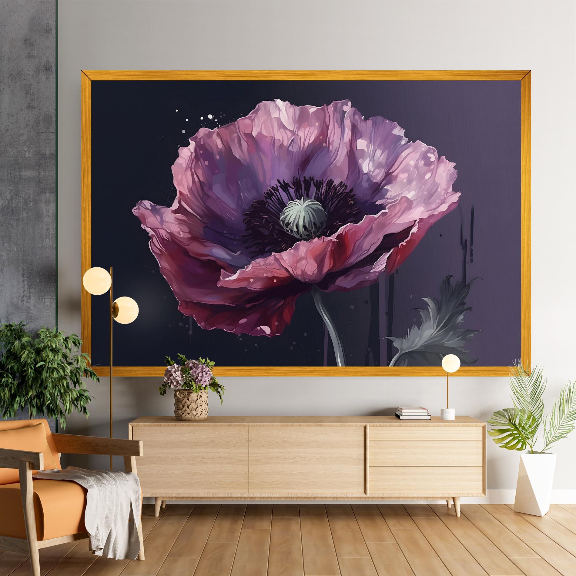 Tablou Canvas Light Purple Poppy mockup 9