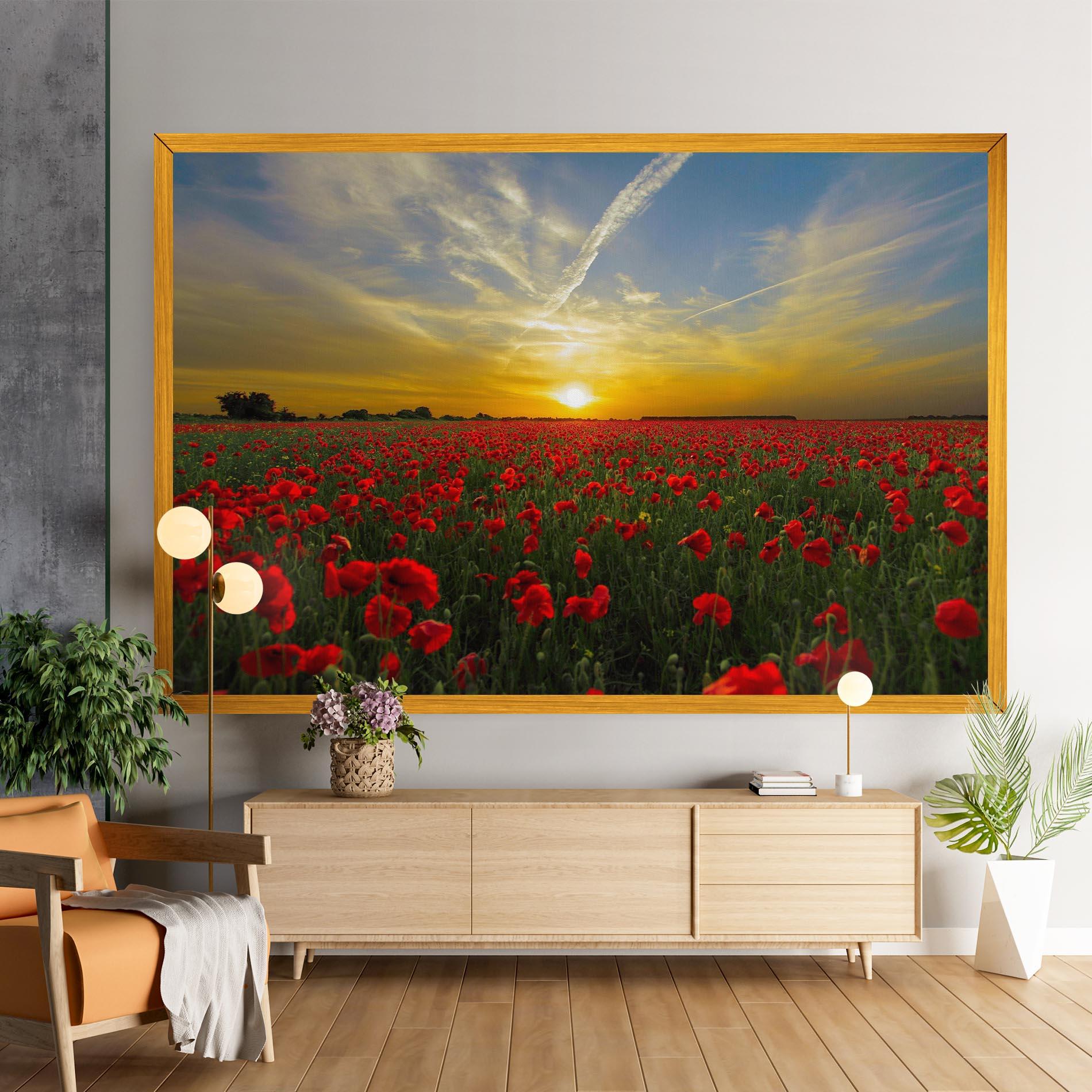 Tablou Canvas Poppies Sunset mockup 9