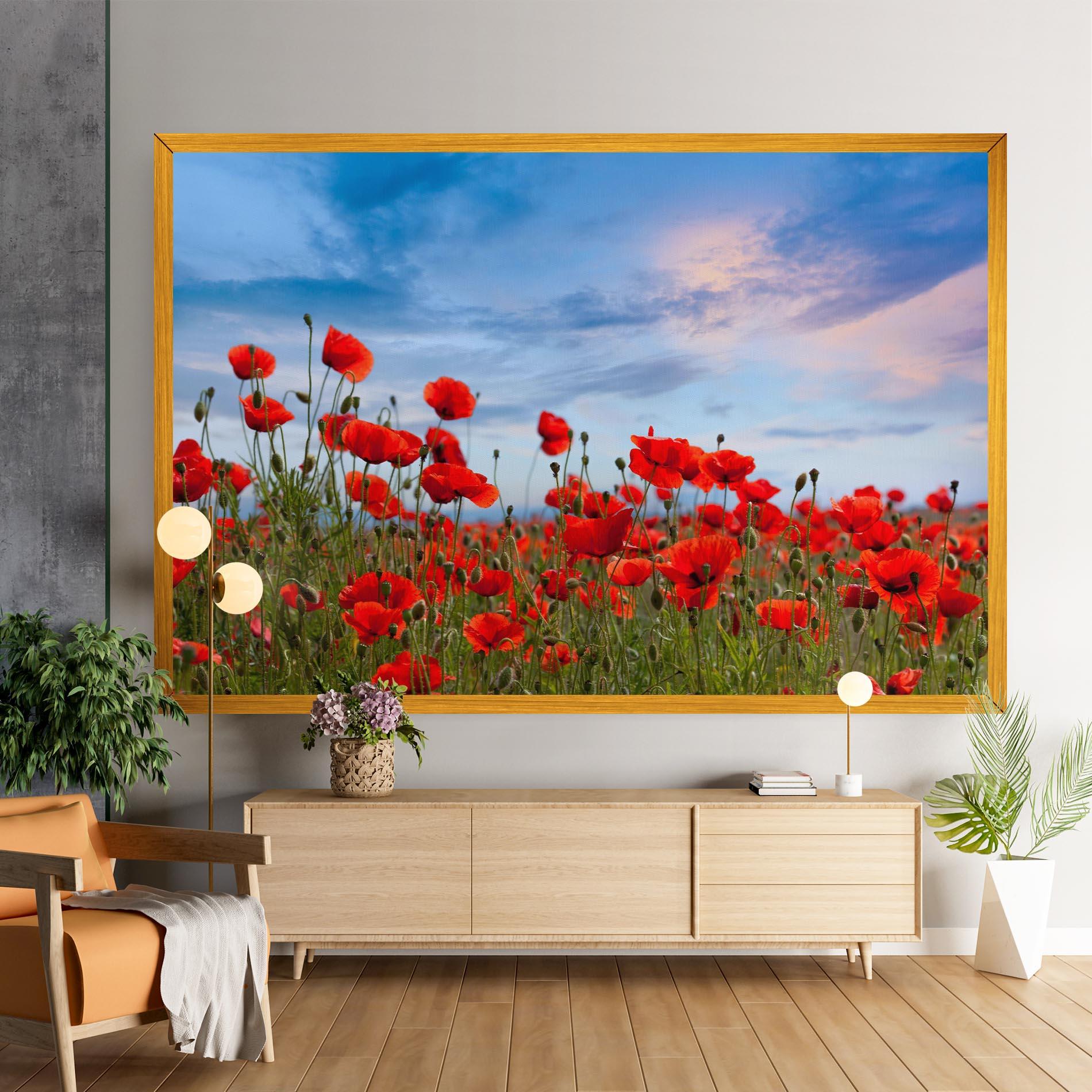 Tablou Canvas Poppy Field mockup 9