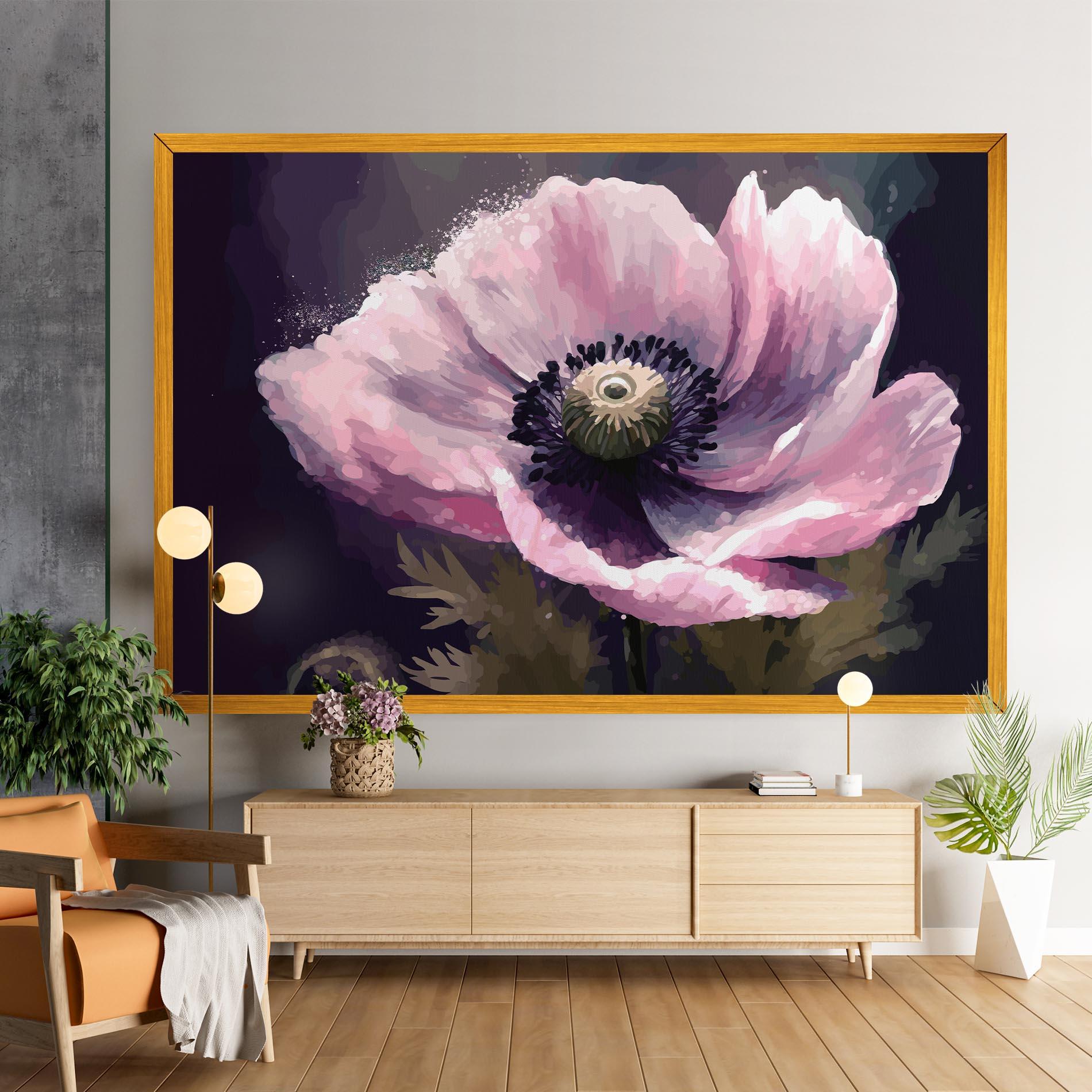 Tablou Canvas Pretty Pink Poppy mockup 9
