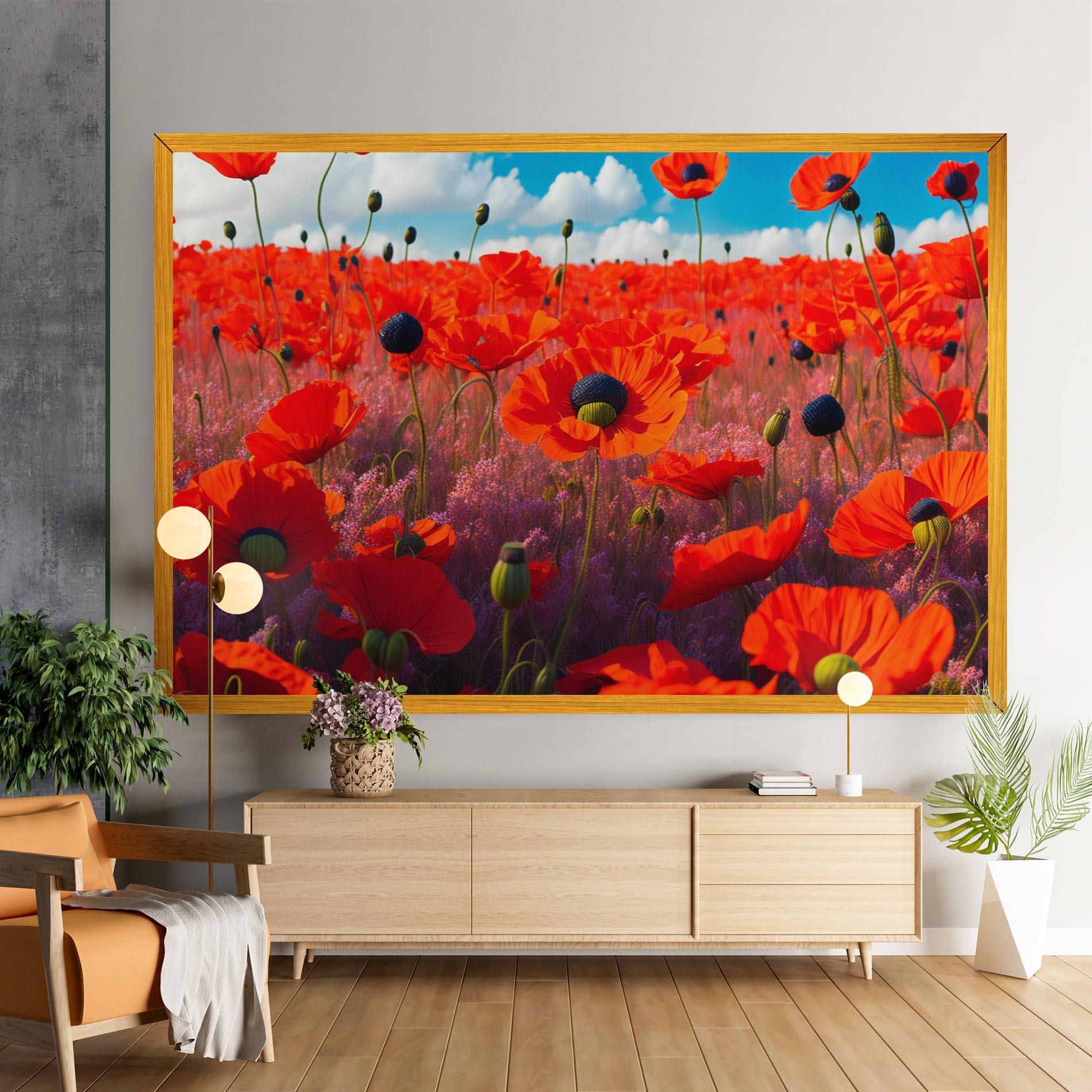 Tablou Canvas Wild Poppies mockup 9