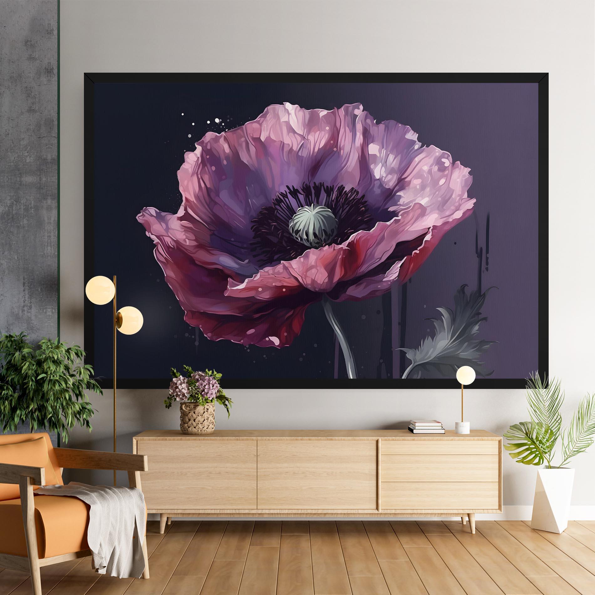 Tablou Canvas Light Purple Poppy mockup 9