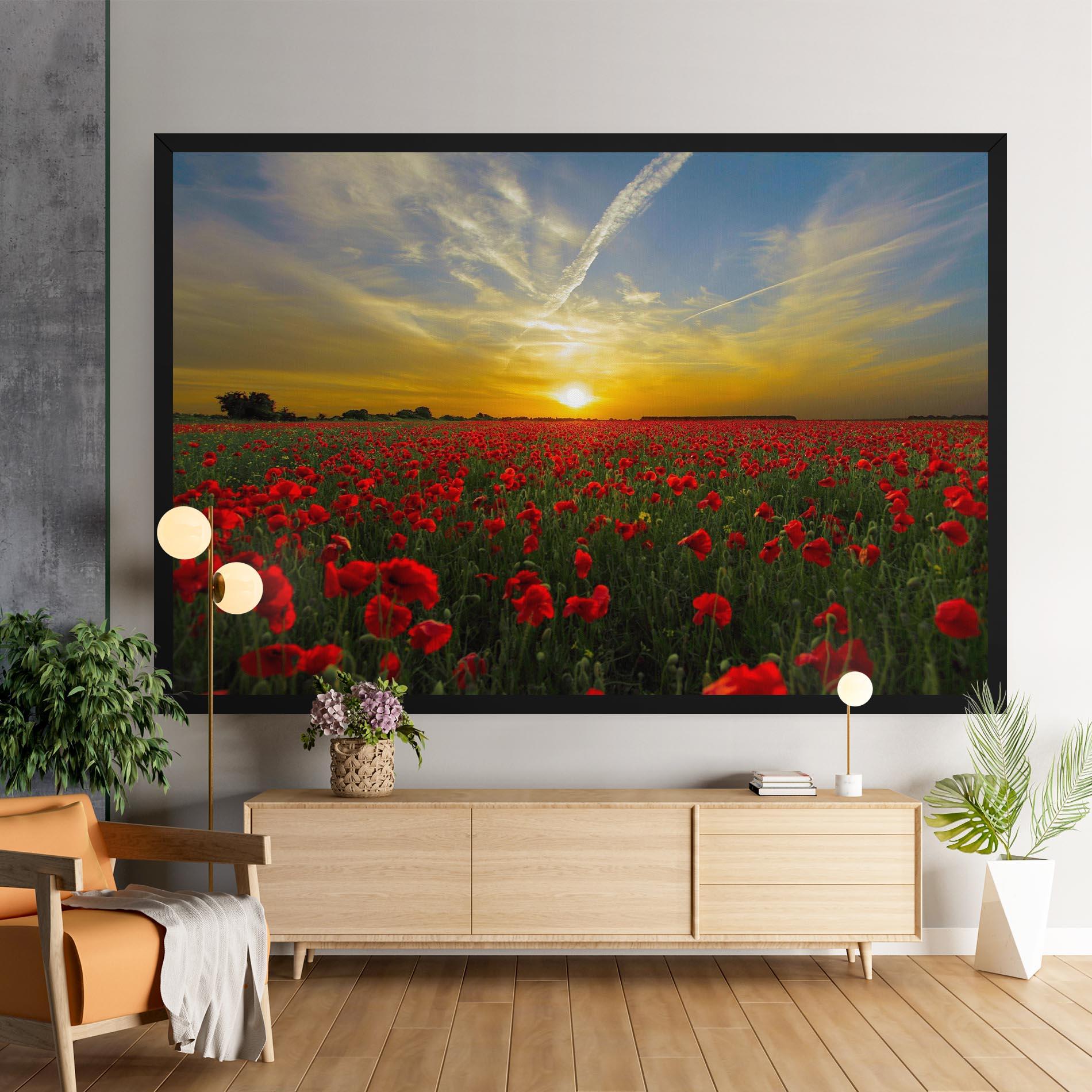 Tablou Canvas Poppies Sunset mockup 9