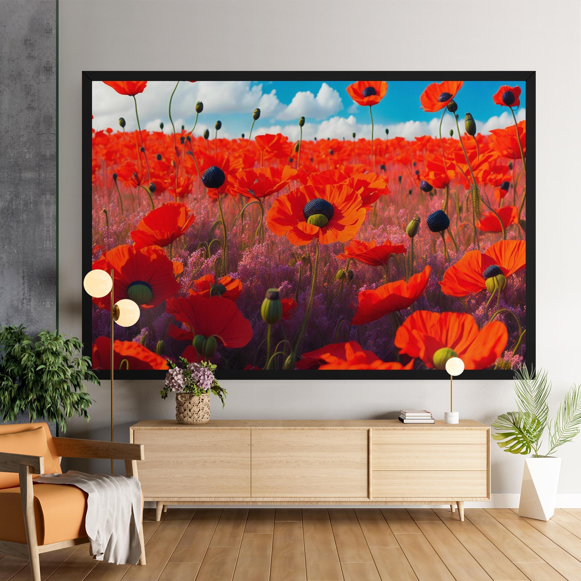 Tablou Canvas Wild Poppies mockup 9
