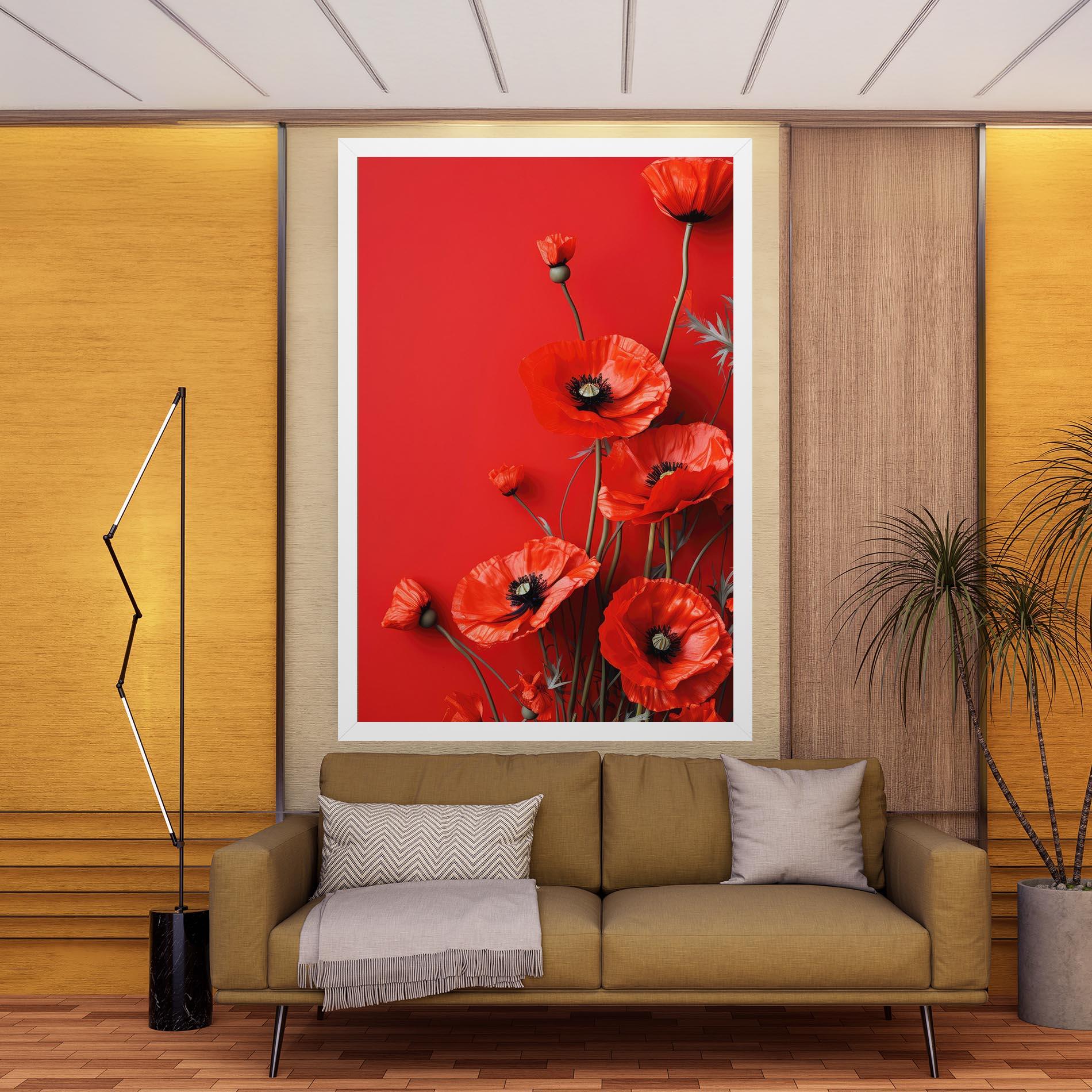 Tablou Canvas Poppies On The Table mockup 9