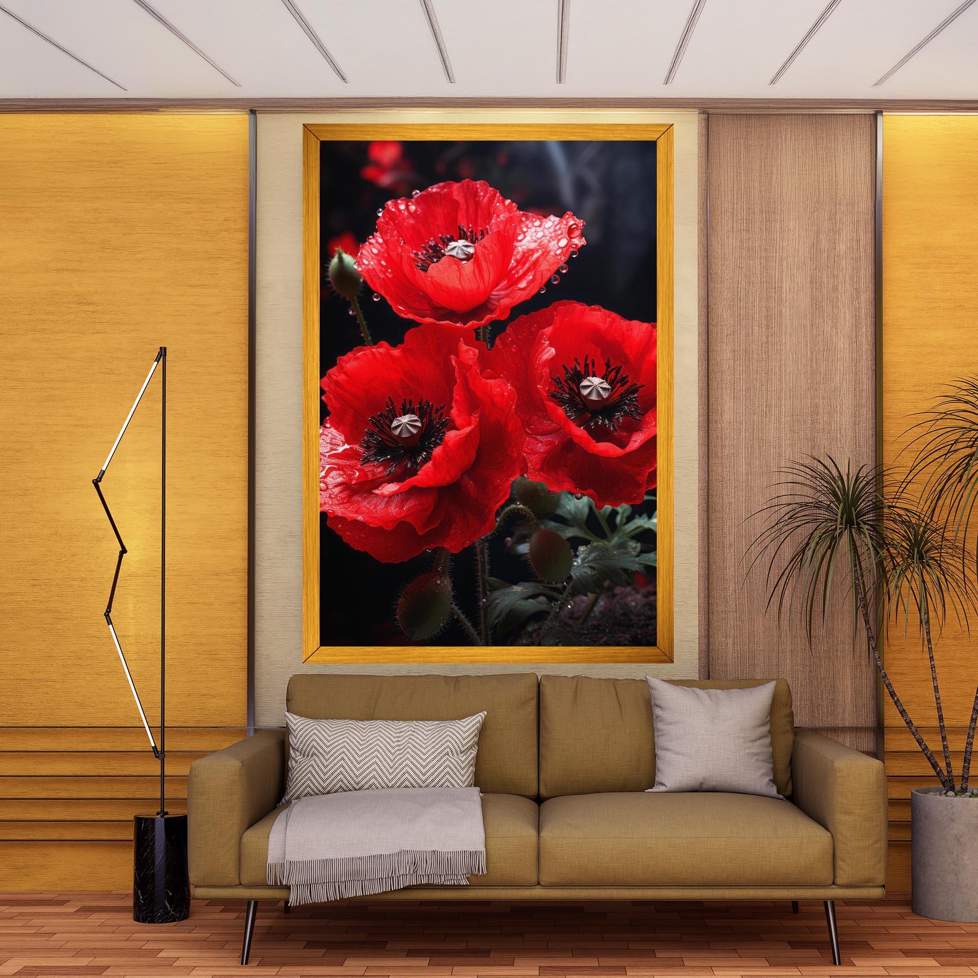 Tablou Canvas Red Poppy mockup 9