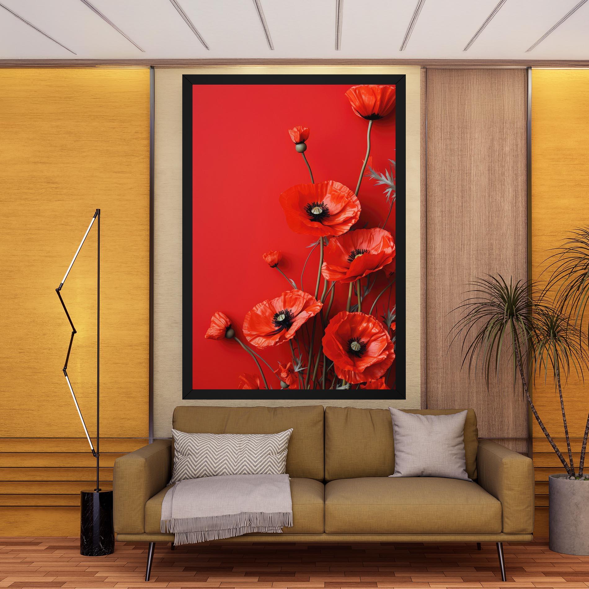 Tablou Canvas Poppies On The Table mockup 9