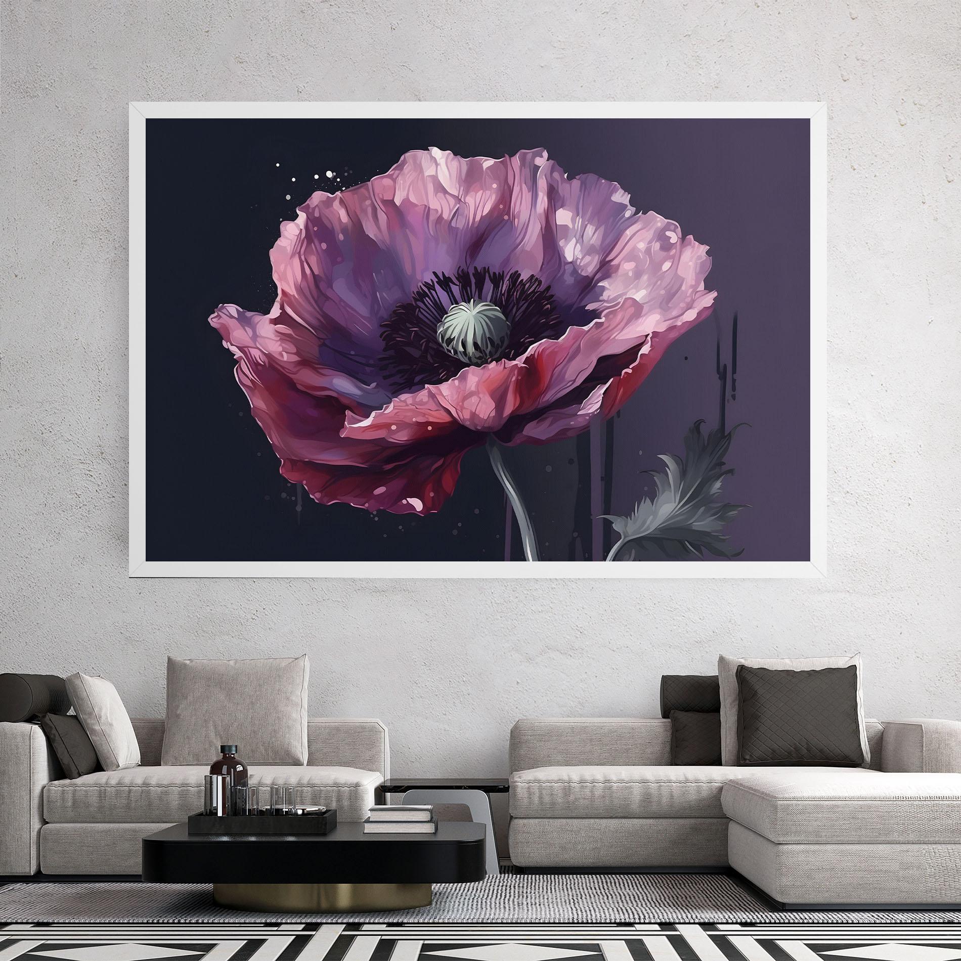 Tablou Canvas Light Purple Poppy mockup 2