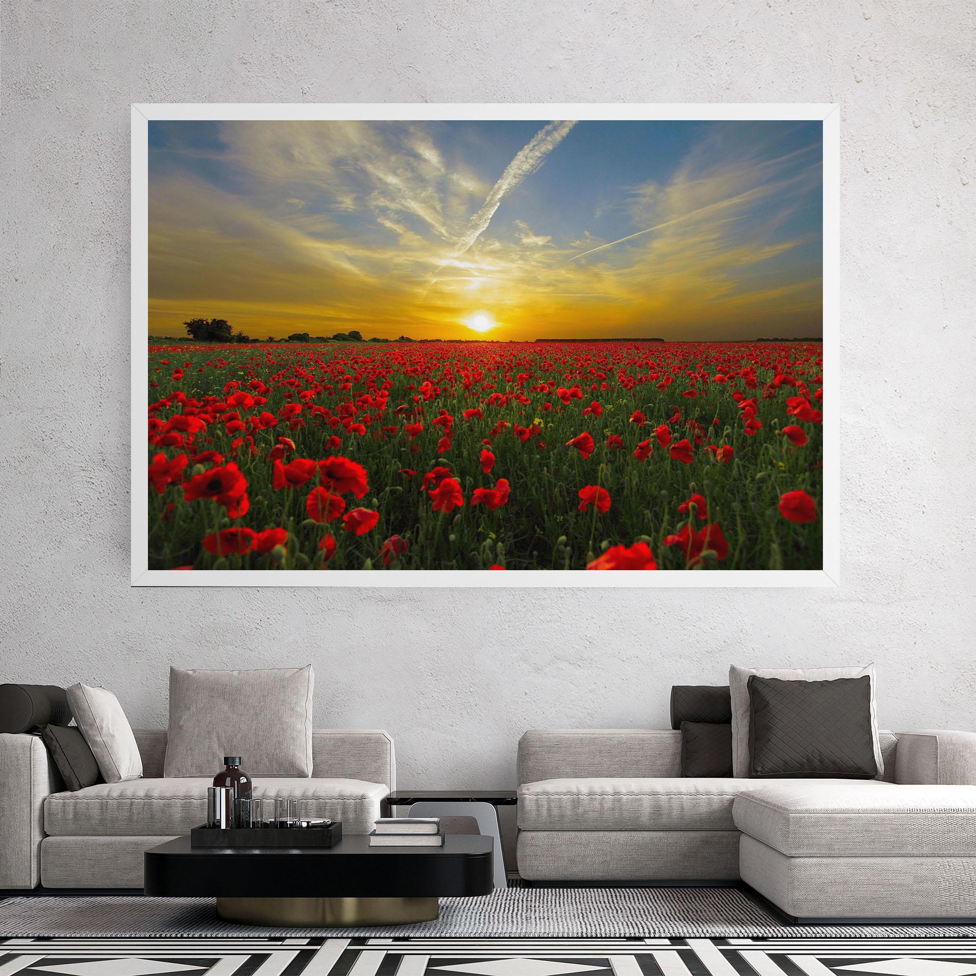 Tablou Canvas Poppies Sunset mockup 2