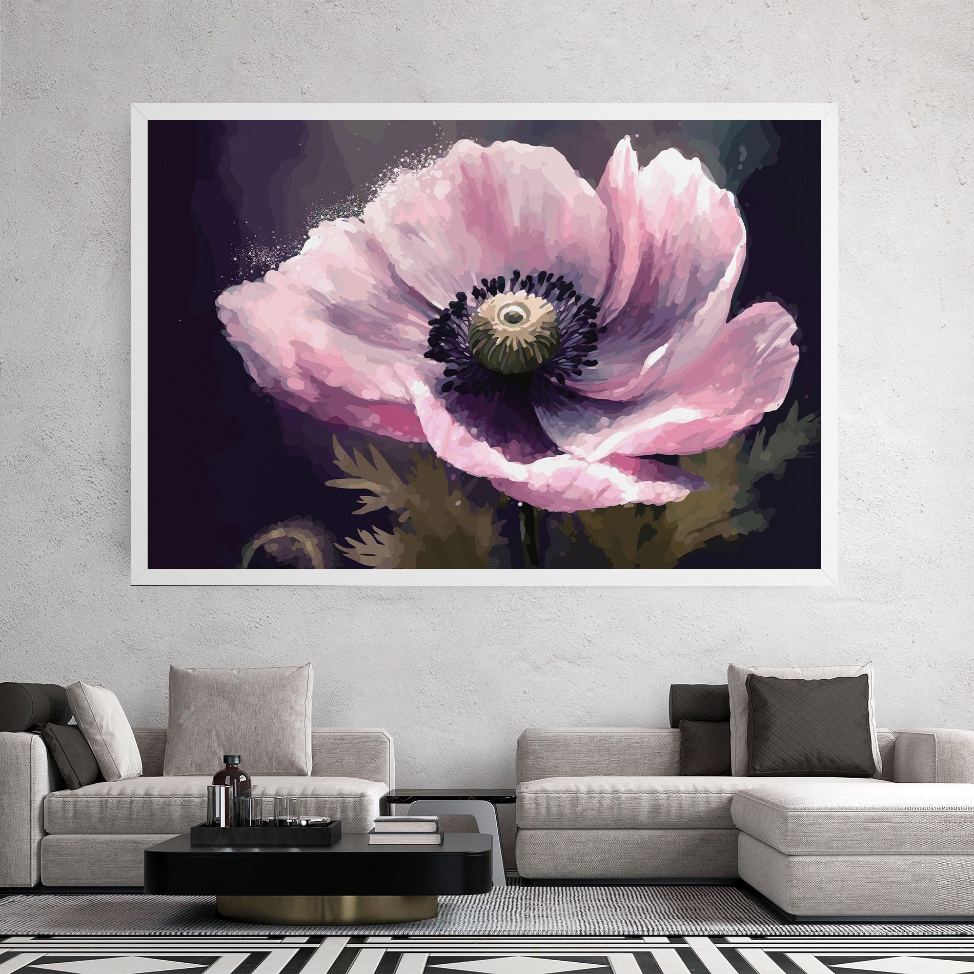 Tablou Canvas Pretty Pink Poppy mockup 2
