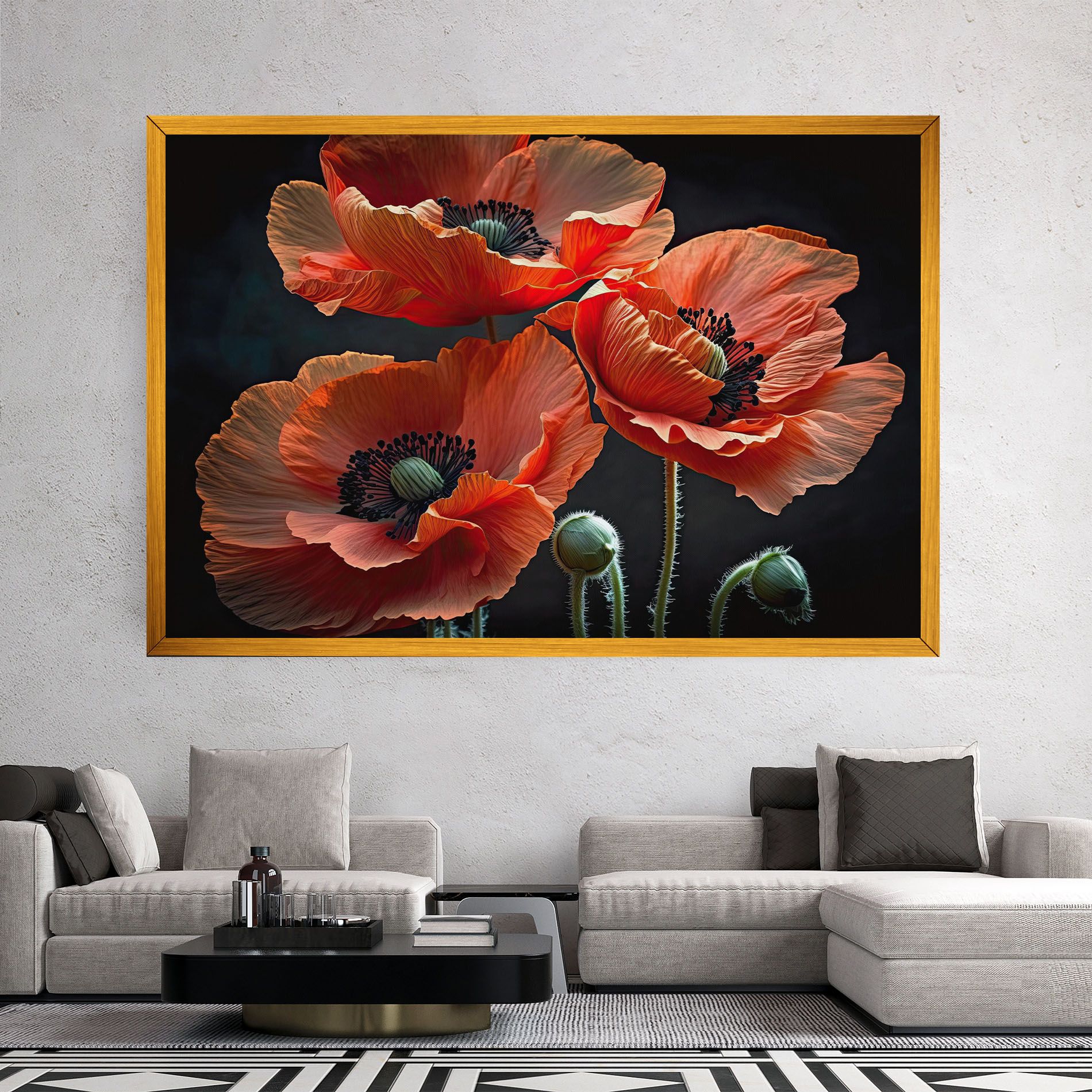 3 Poppies mockup 2
