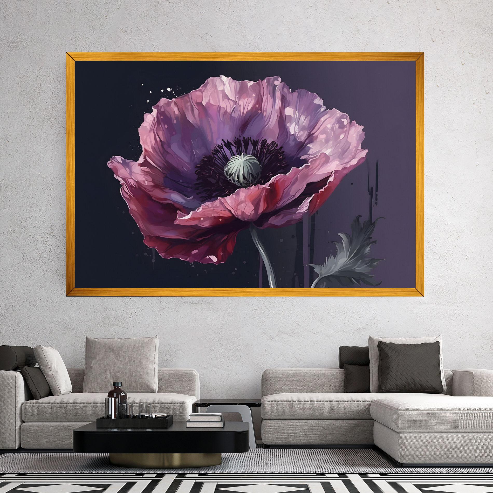Tablou Canvas Light Purple Poppy mockup 2