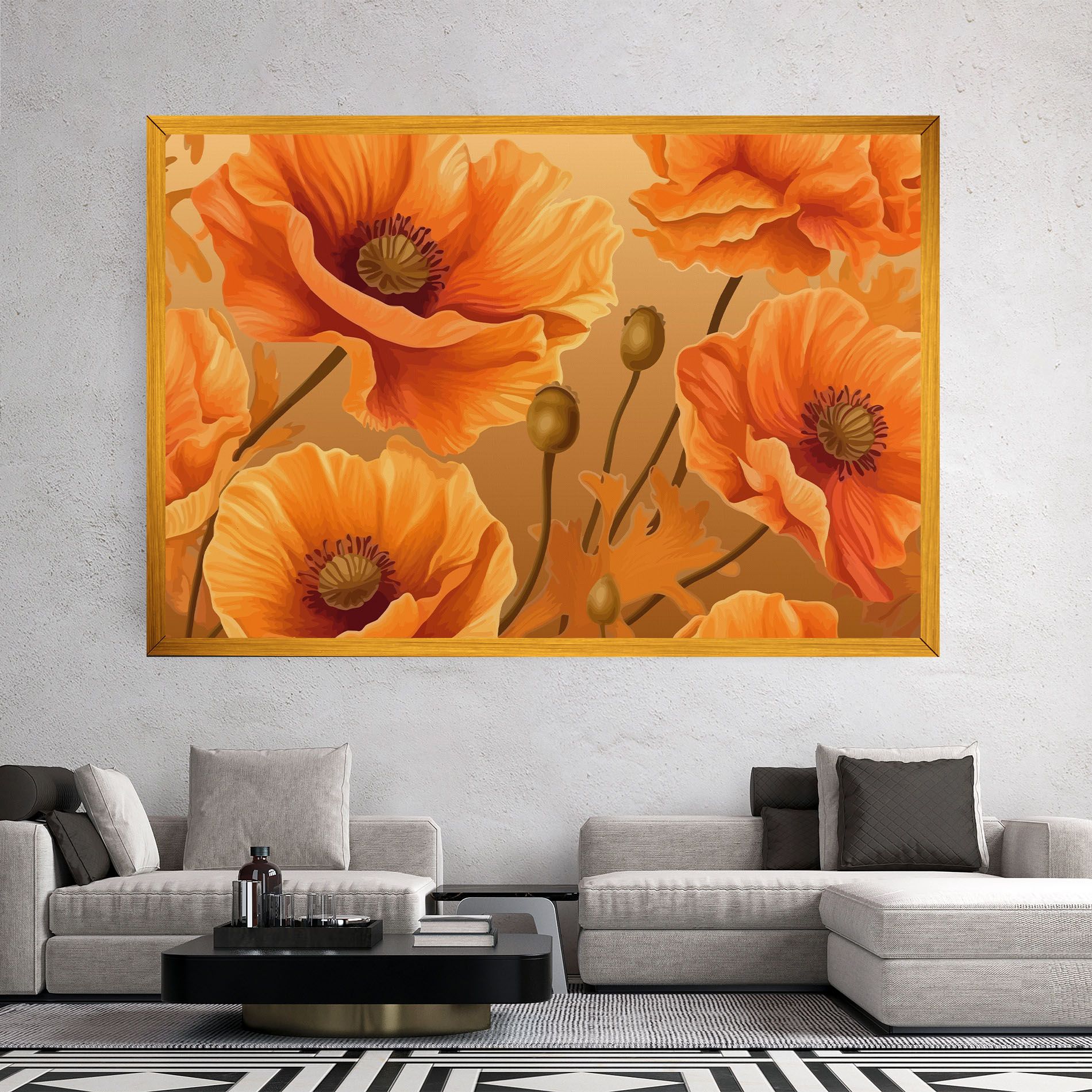 Pastel Orange Poppy mockup 2