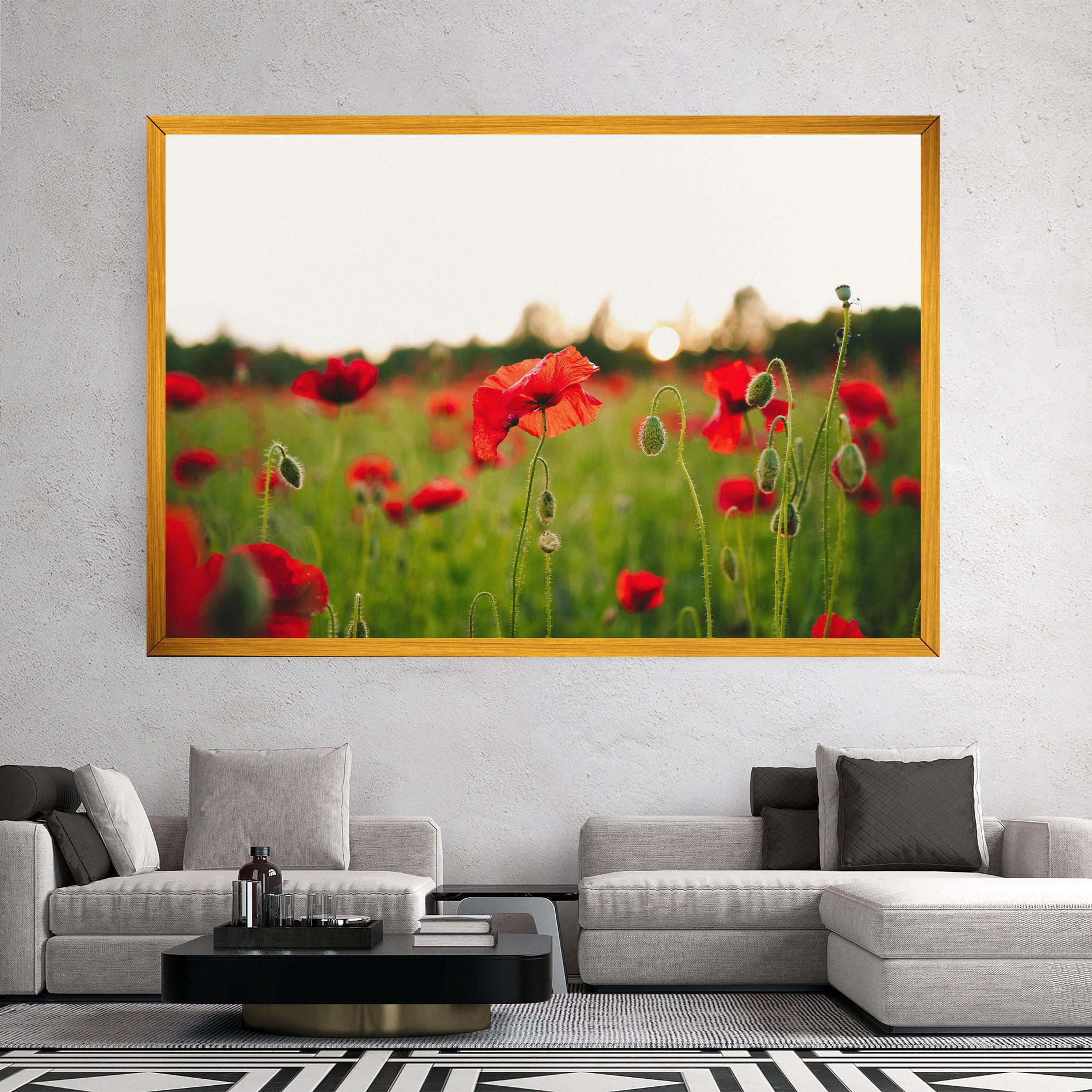 Tablou Canvas Poppies Field mockup 2