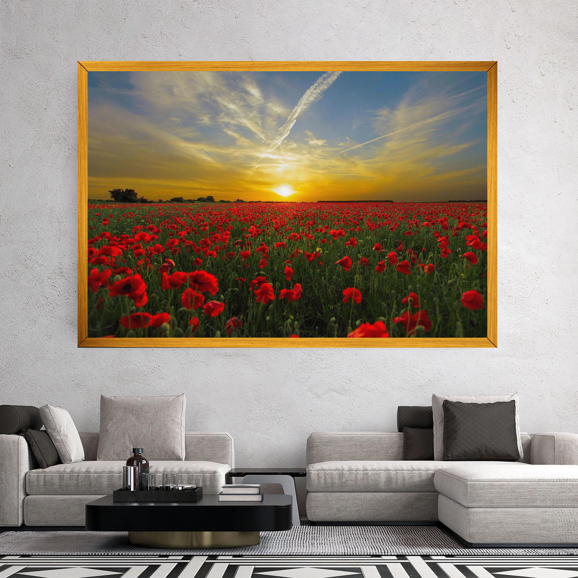 Tablou Canvas Poppies Sunset mockup 2