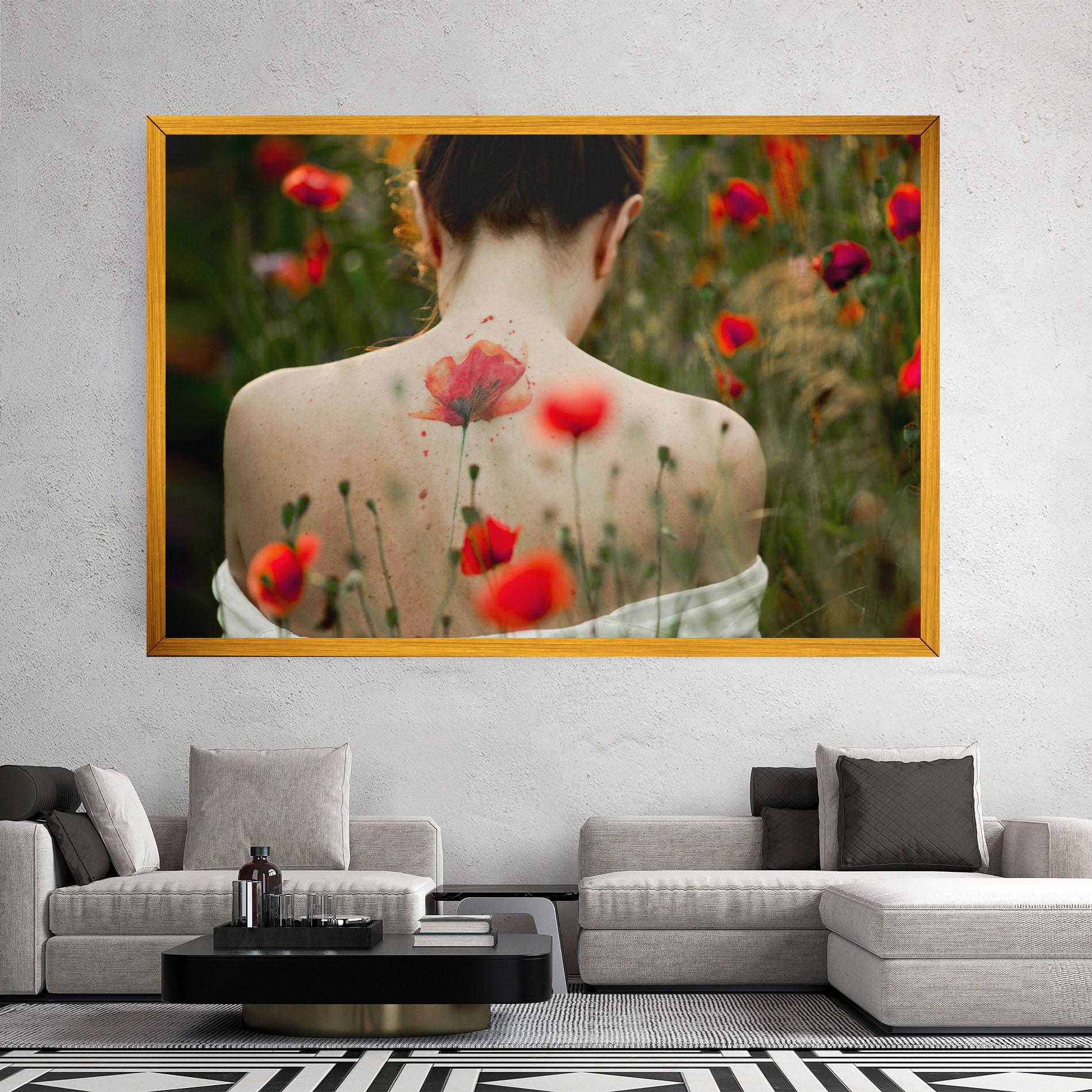 Tablou Canvas Poppy Tattoo mockup 2