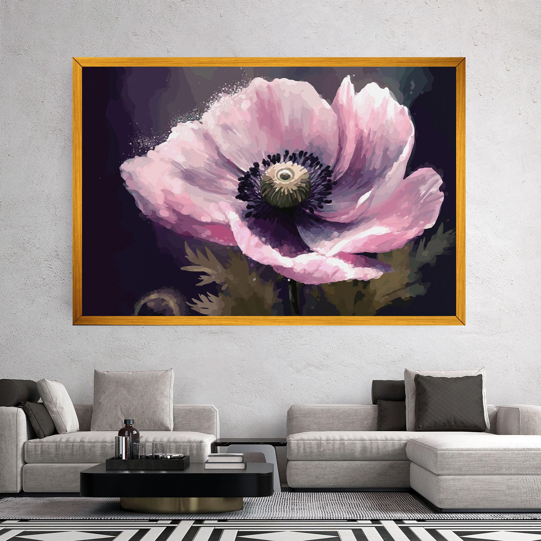 Tablou Canvas Pretty Pink Poppy mockup 2