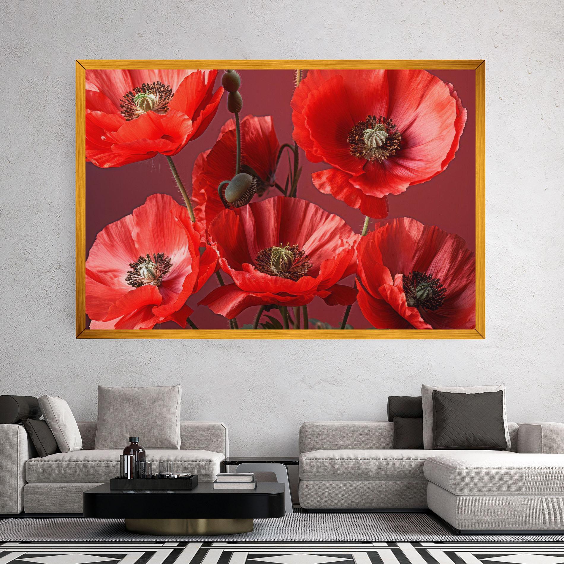 Tablou Canvas Red Poppies mockup 2