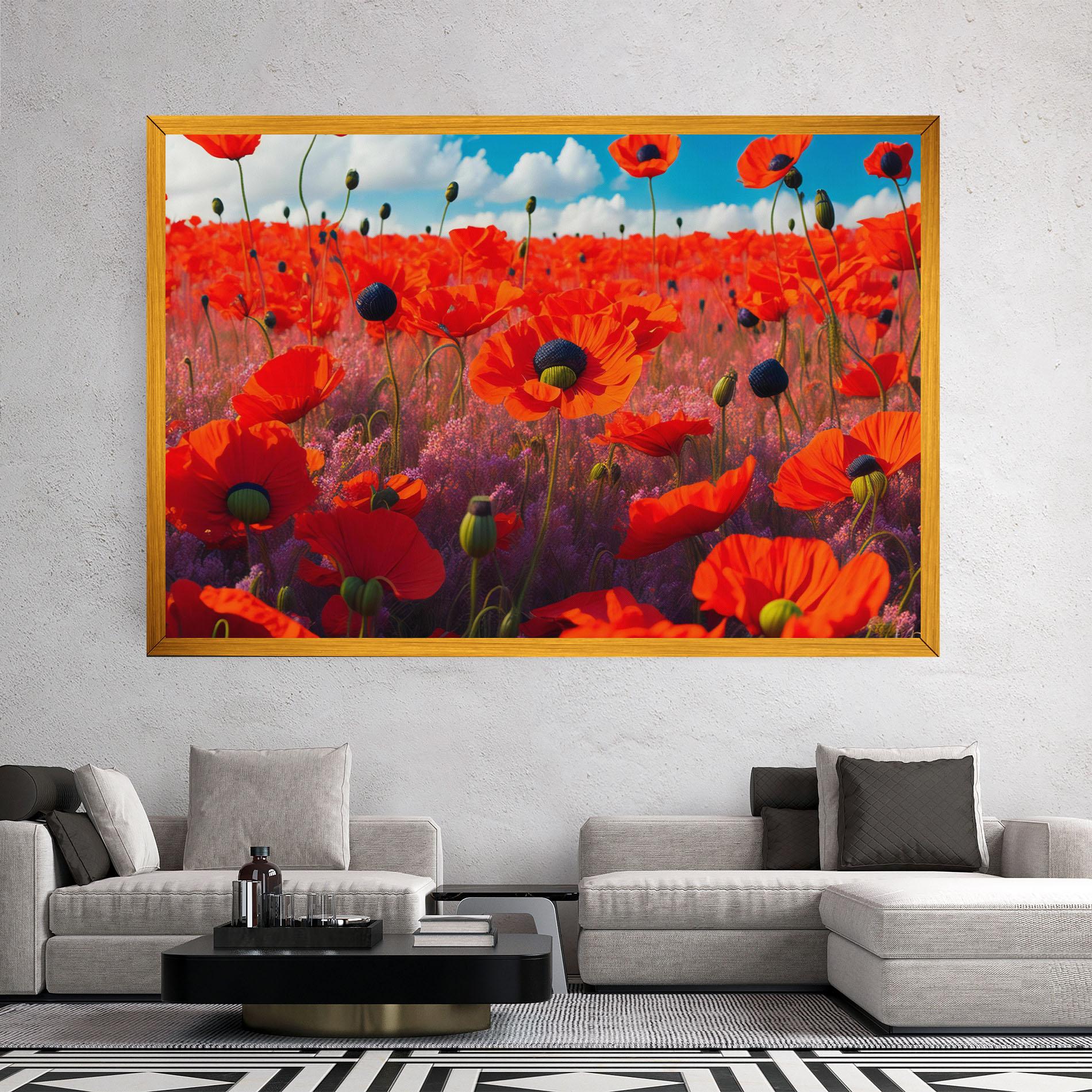 Tablou Canvas Wild Poppies mockup 2