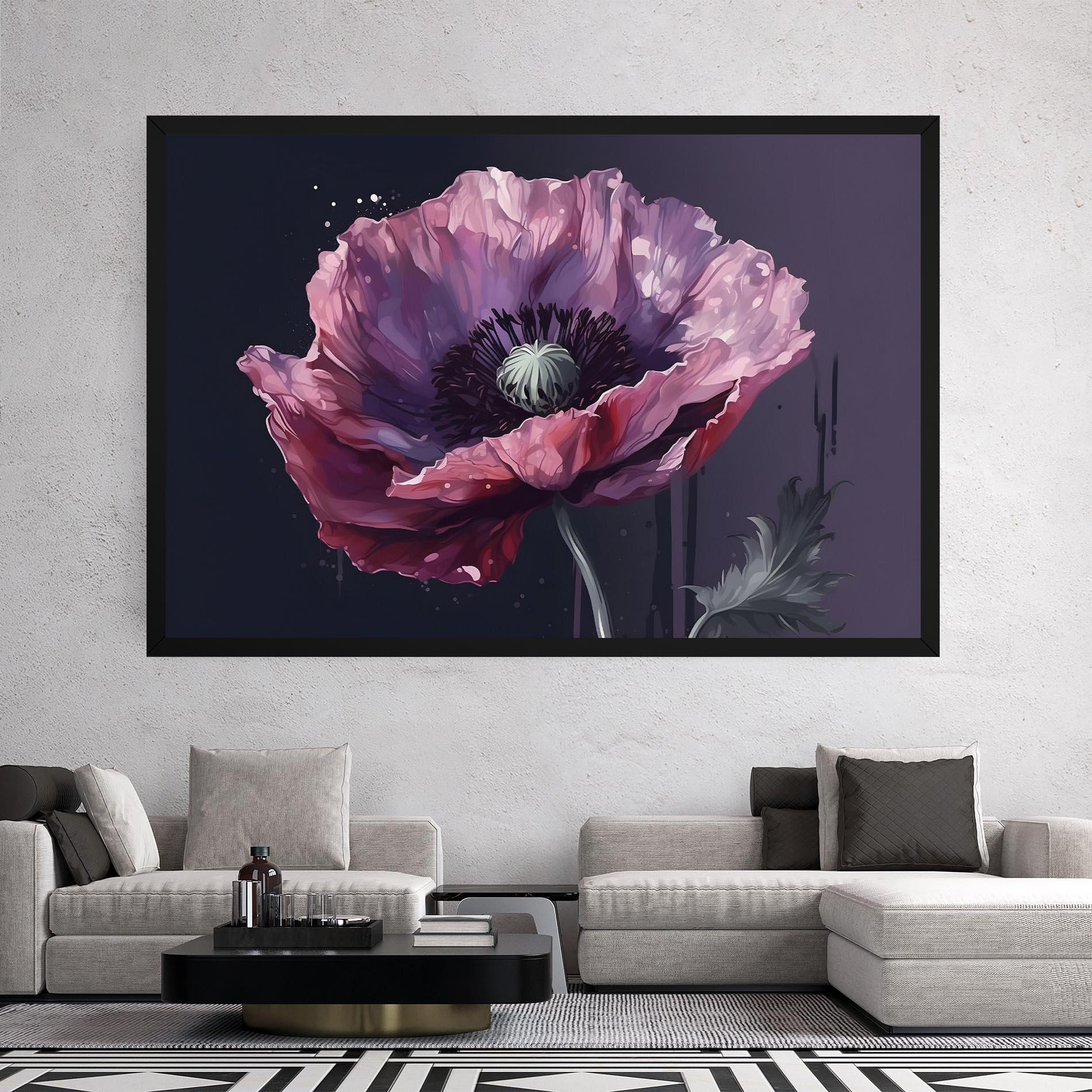 Tablou Canvas Light Purple Poppy mockup 2