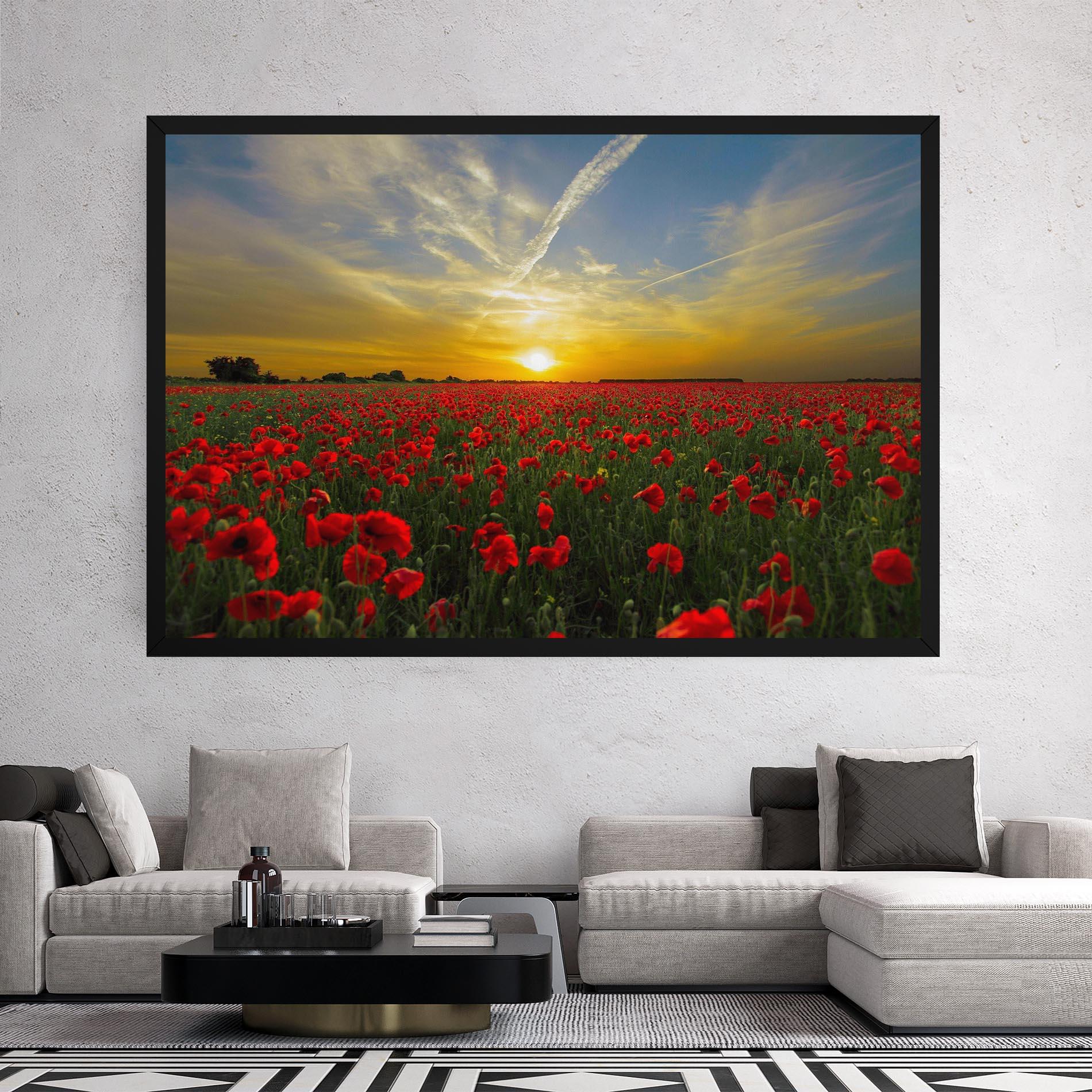 Tablou Canvas Poppies Sunset mockup 2