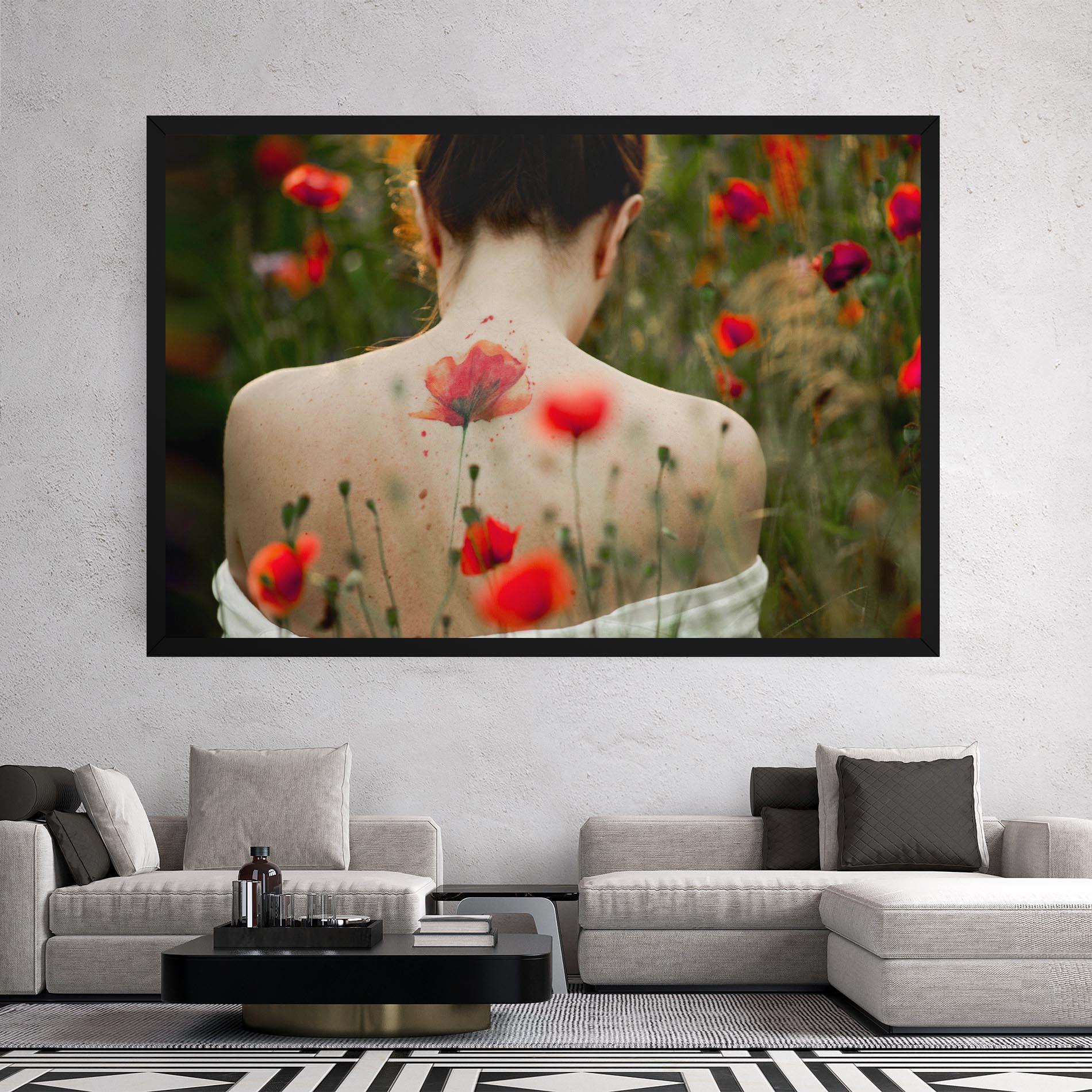 Tablou Canvas Poppy Tattoo mockup 2