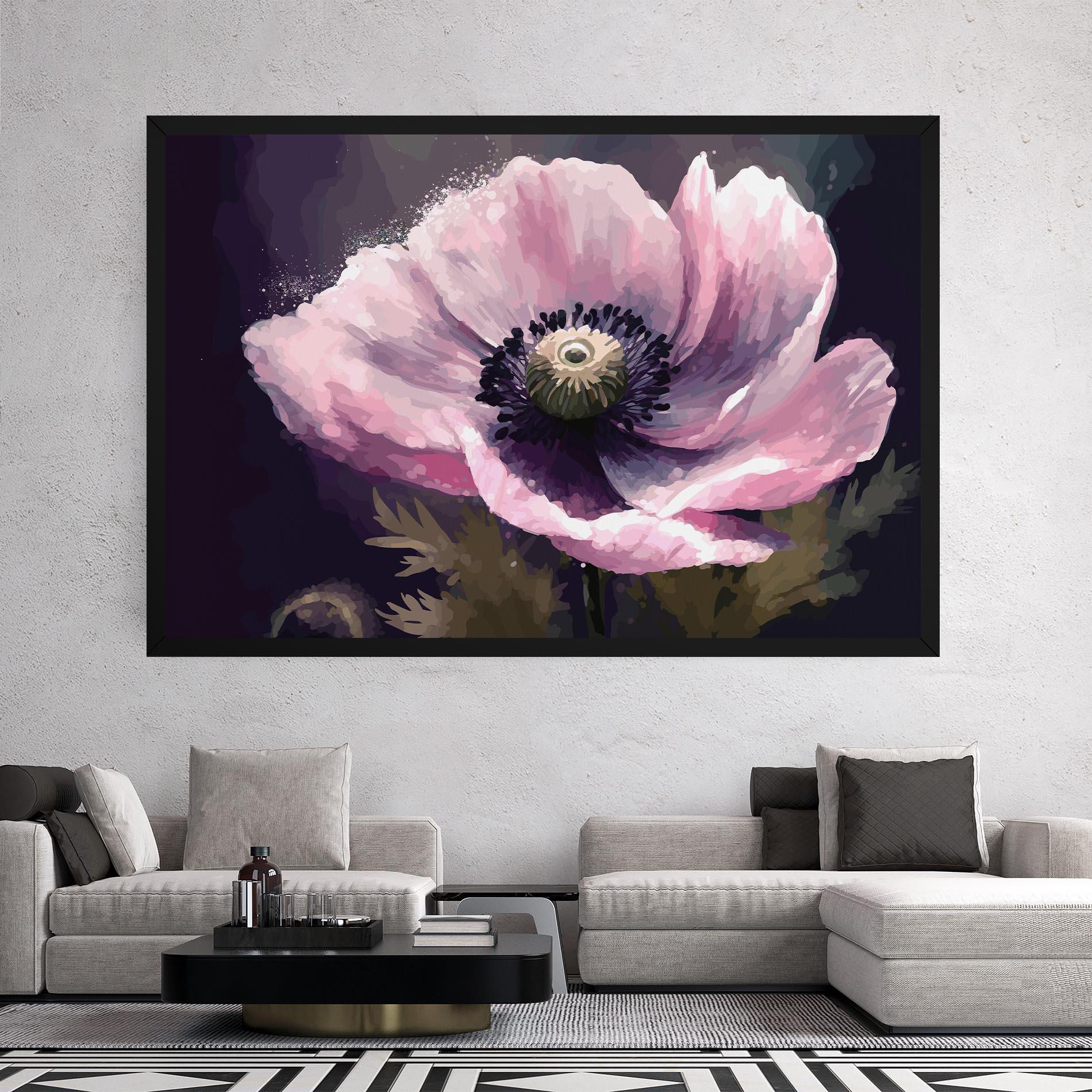 Tablou Canvas Pretty Pink Poppy mockup 2