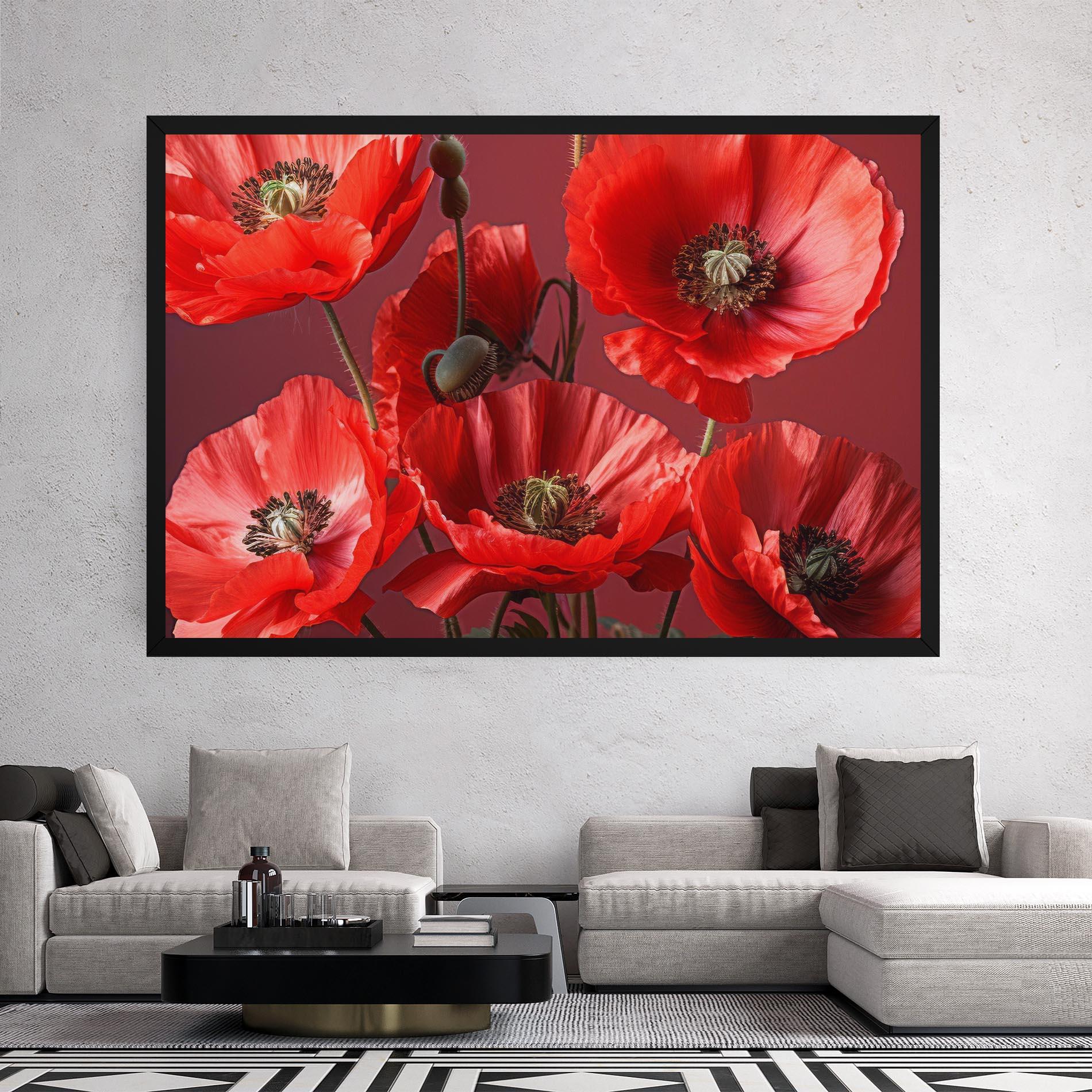 Tablou Canvas Red Poppies mockup 2