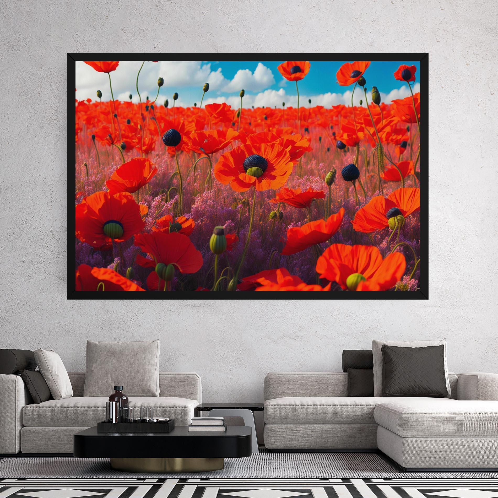 Tablou Canvas Wild Poppies mockup 2