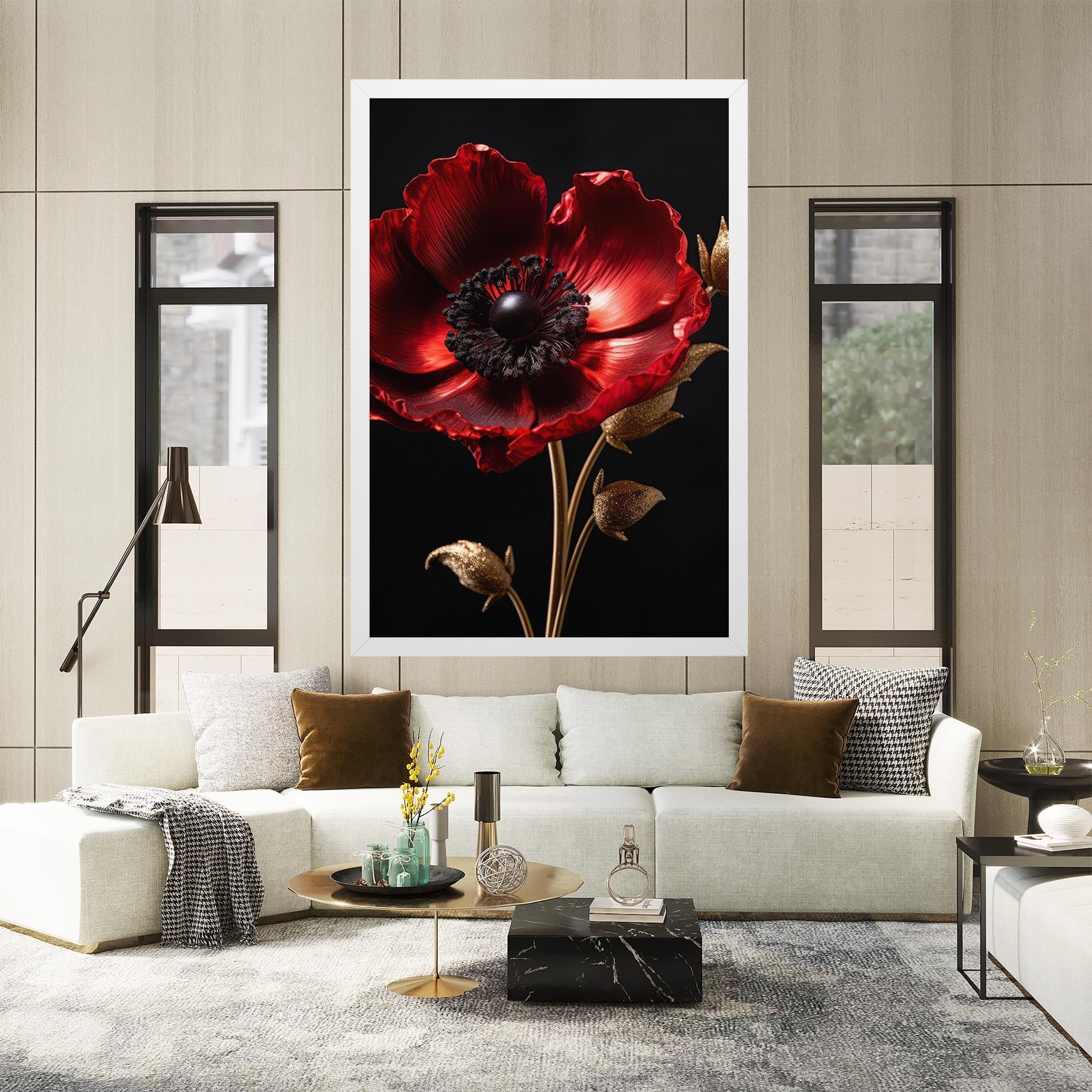 Dark Red Poppy mockup 2