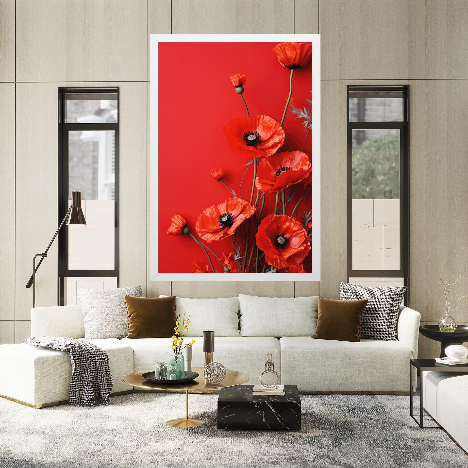 Tablou Canvas Poppies On The Table mockup 2