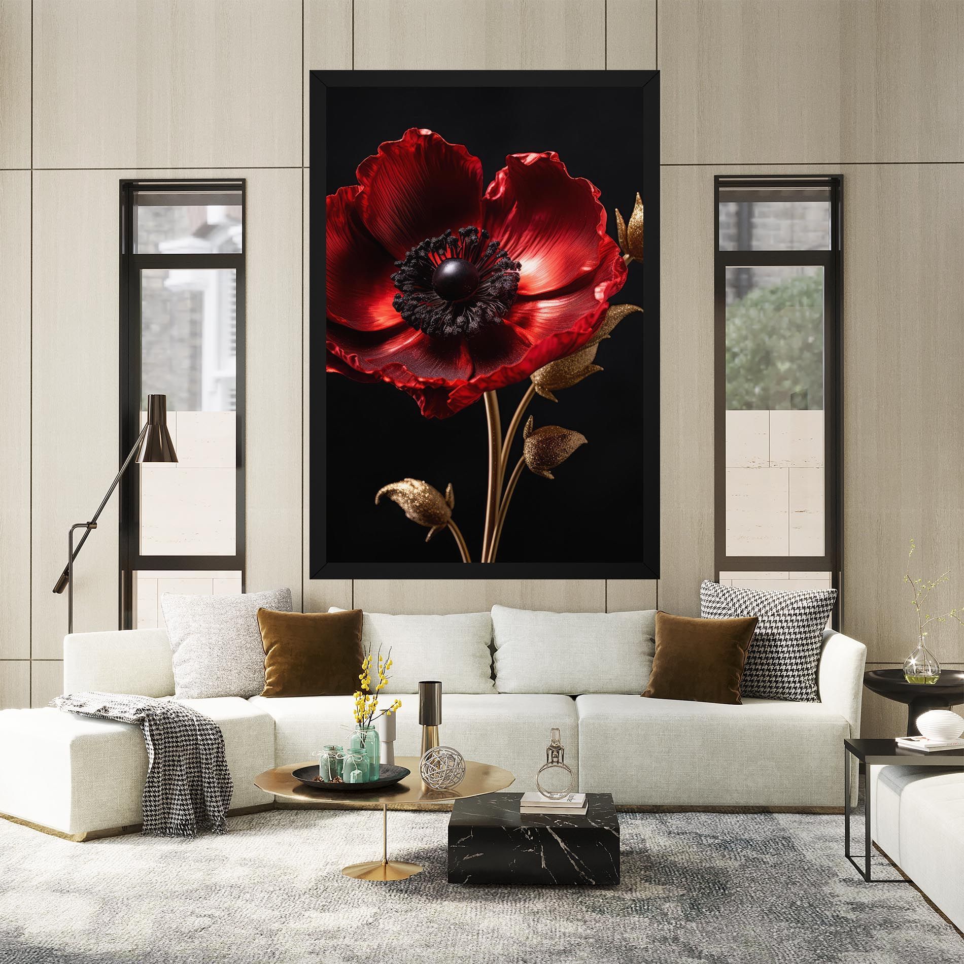 Dark Red Poppy mockup 2