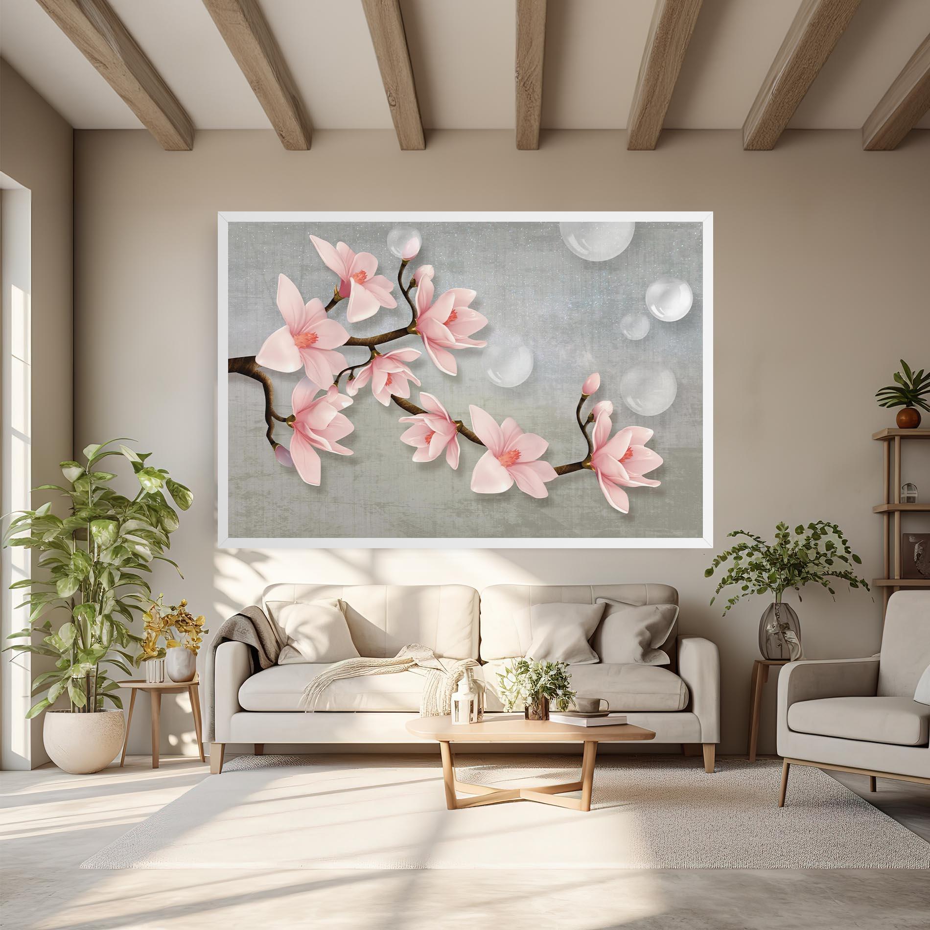 Tablou Canvas Pink Magnolia mockup 6