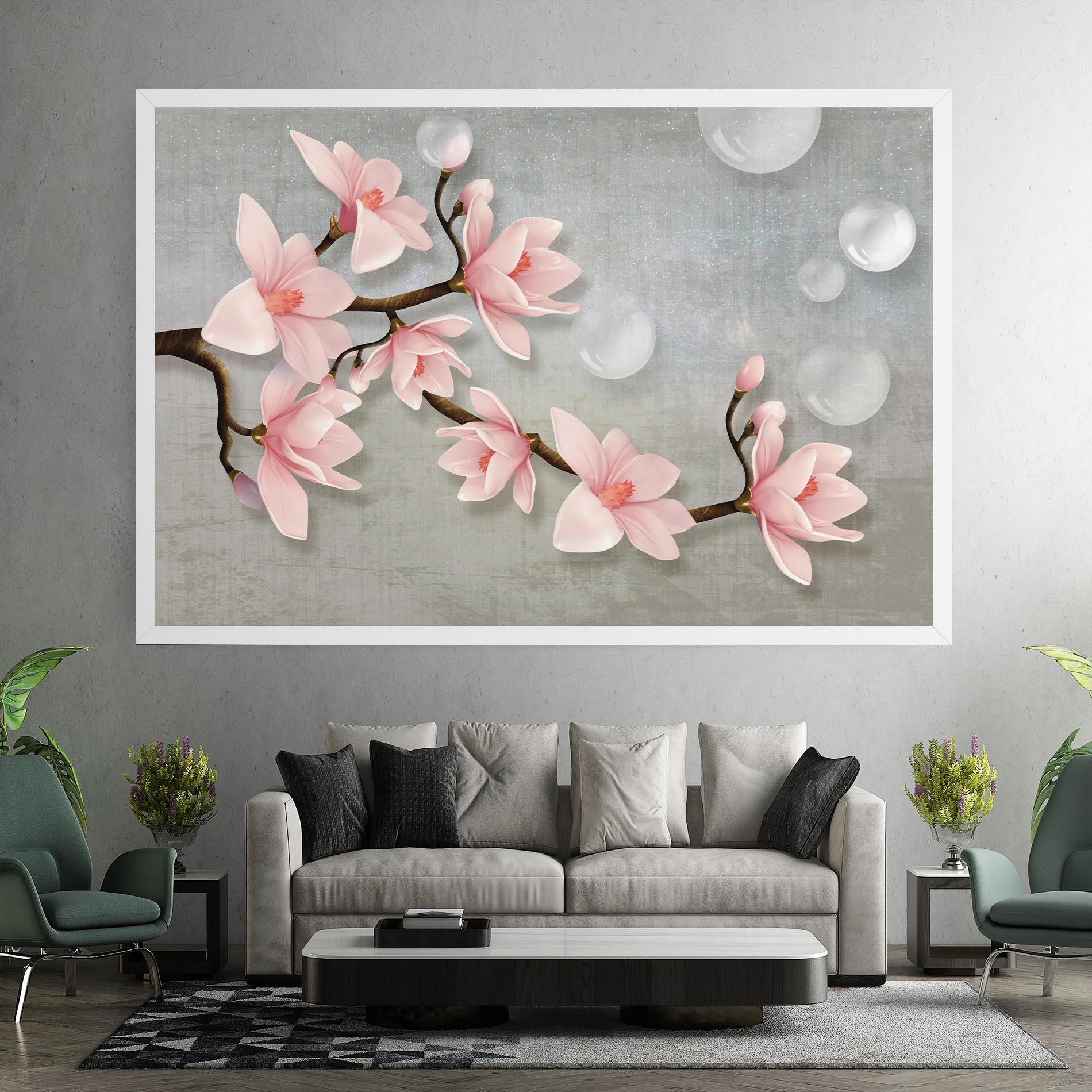 Tablou Canvas Pink Magnolia mockup 7