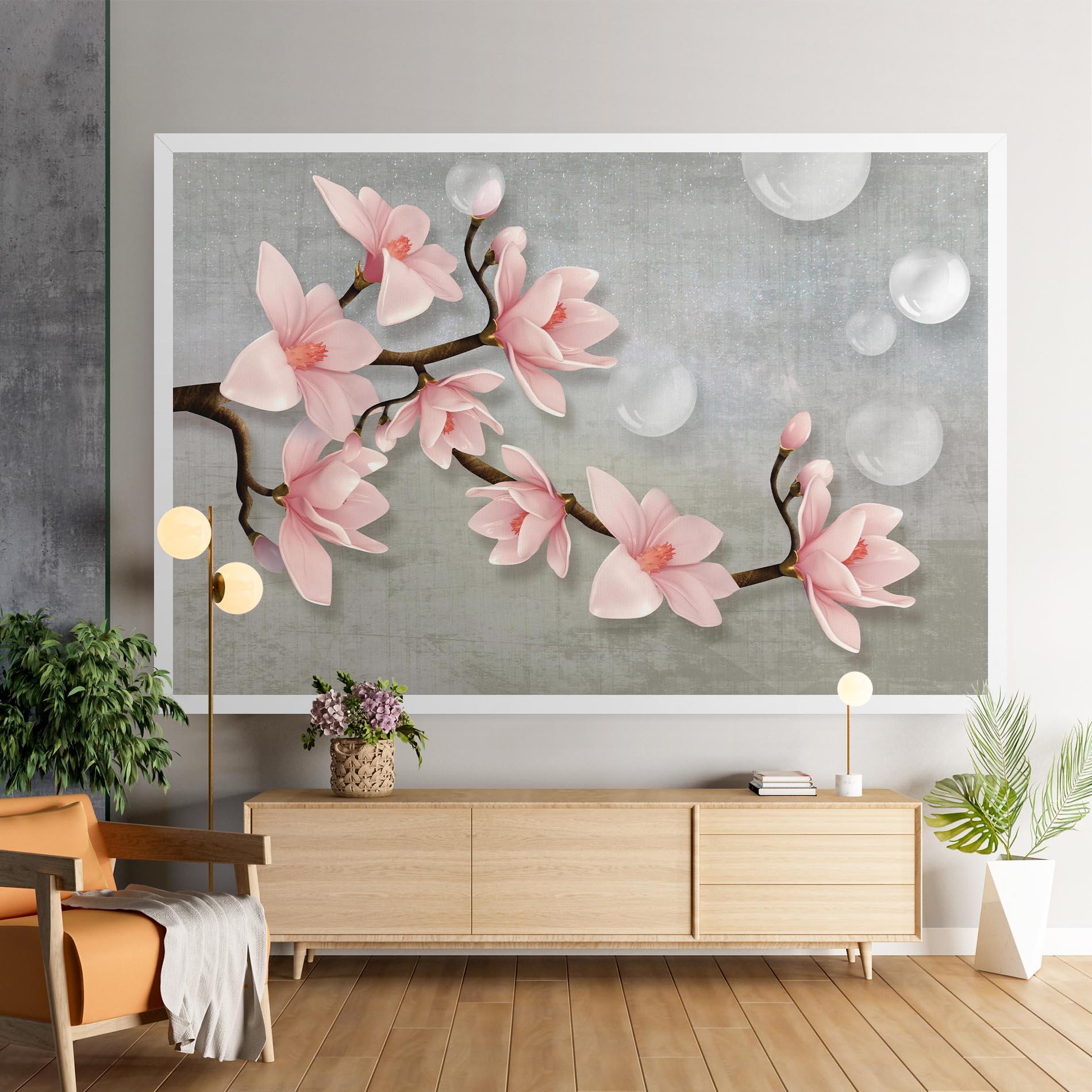 Tablou Canvas Pink Magnolia mockup 9