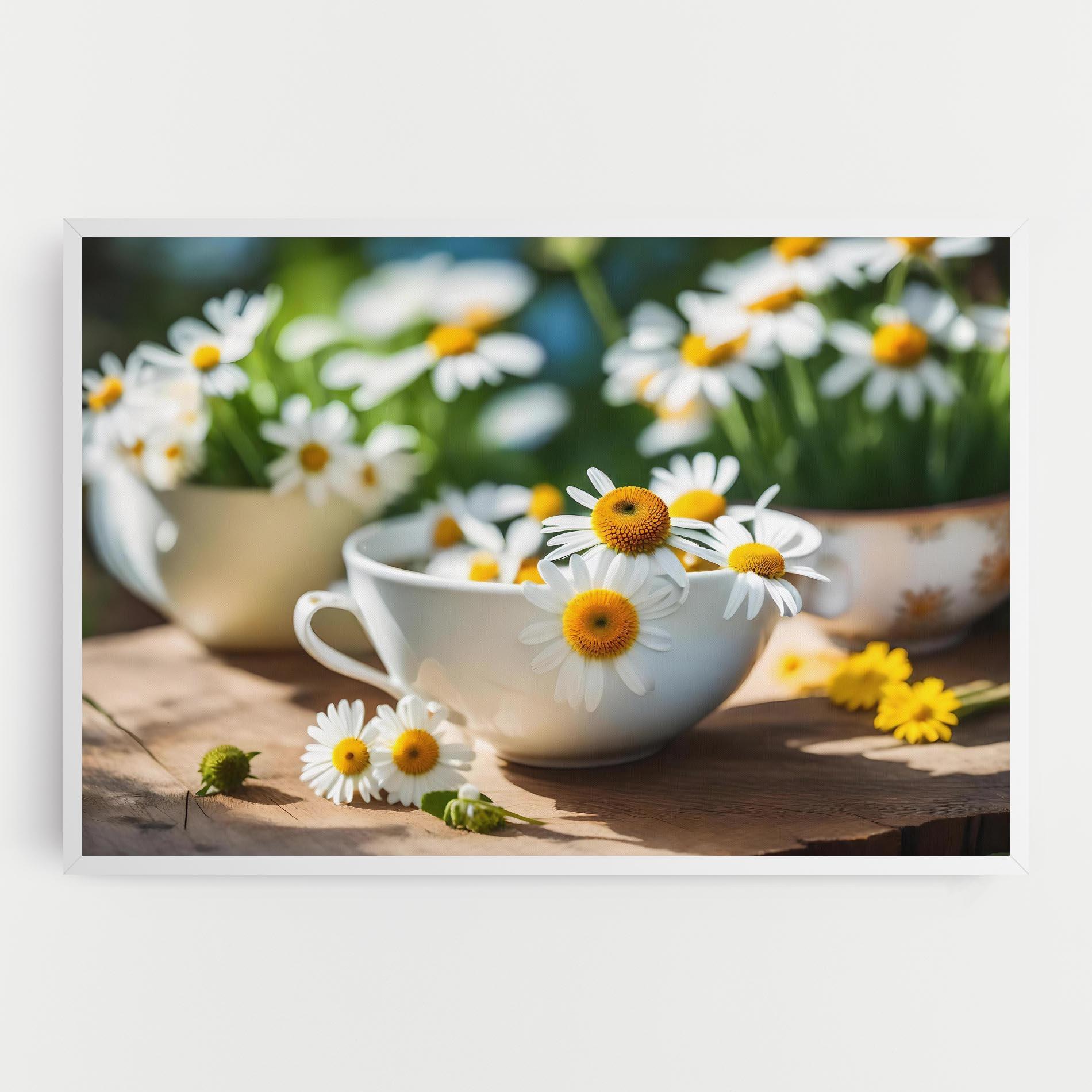 Tablou Canvas Daisies In A Cup mockup 0
