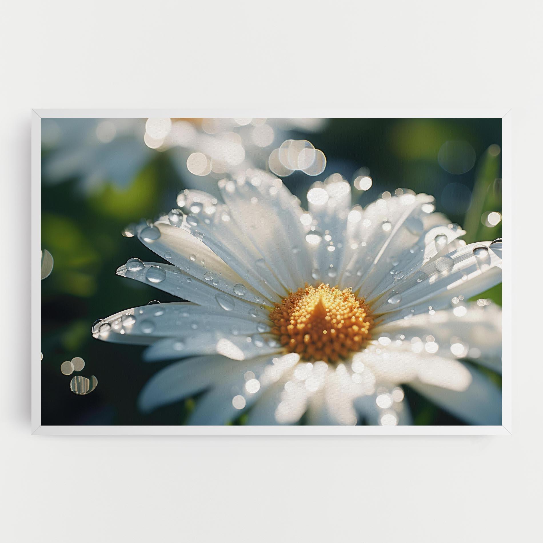 Tablou Canvas Daisy After Rain Close Up mockup 0