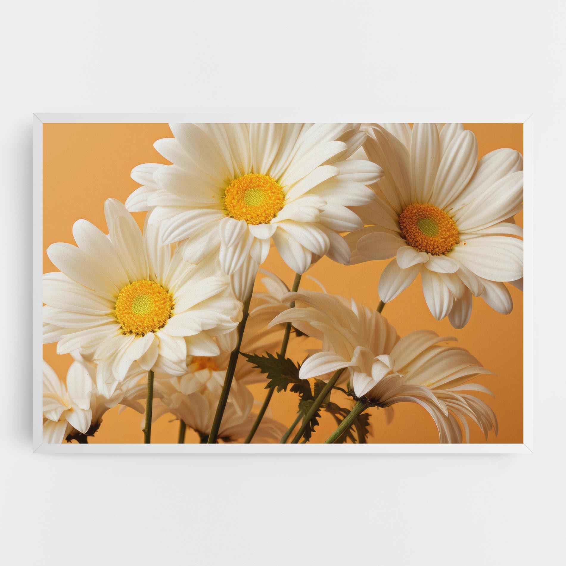 Tablou Canvas Daisy On Orange mockup 0